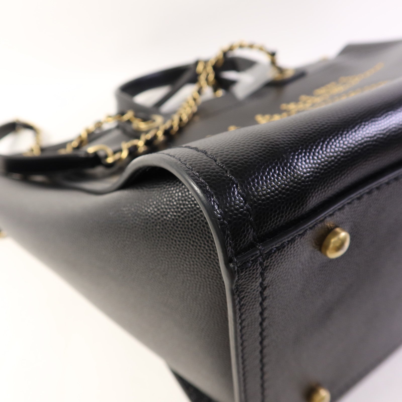 CHANEL 牛皮皮革Deauville金扣手挽肩背兩用袋