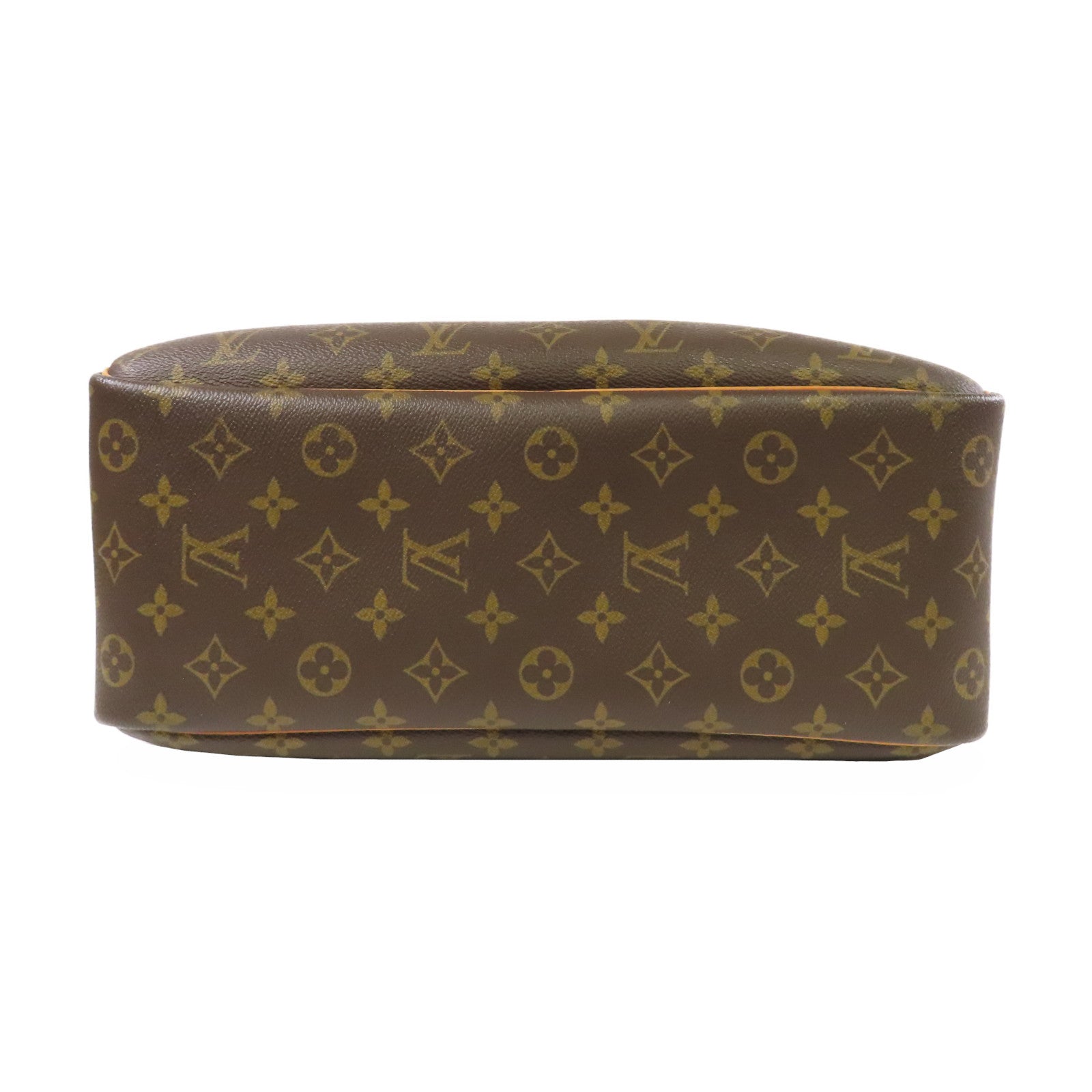 LOUIS VUITTON Monogram Deauville金扣手挽袋啡色
