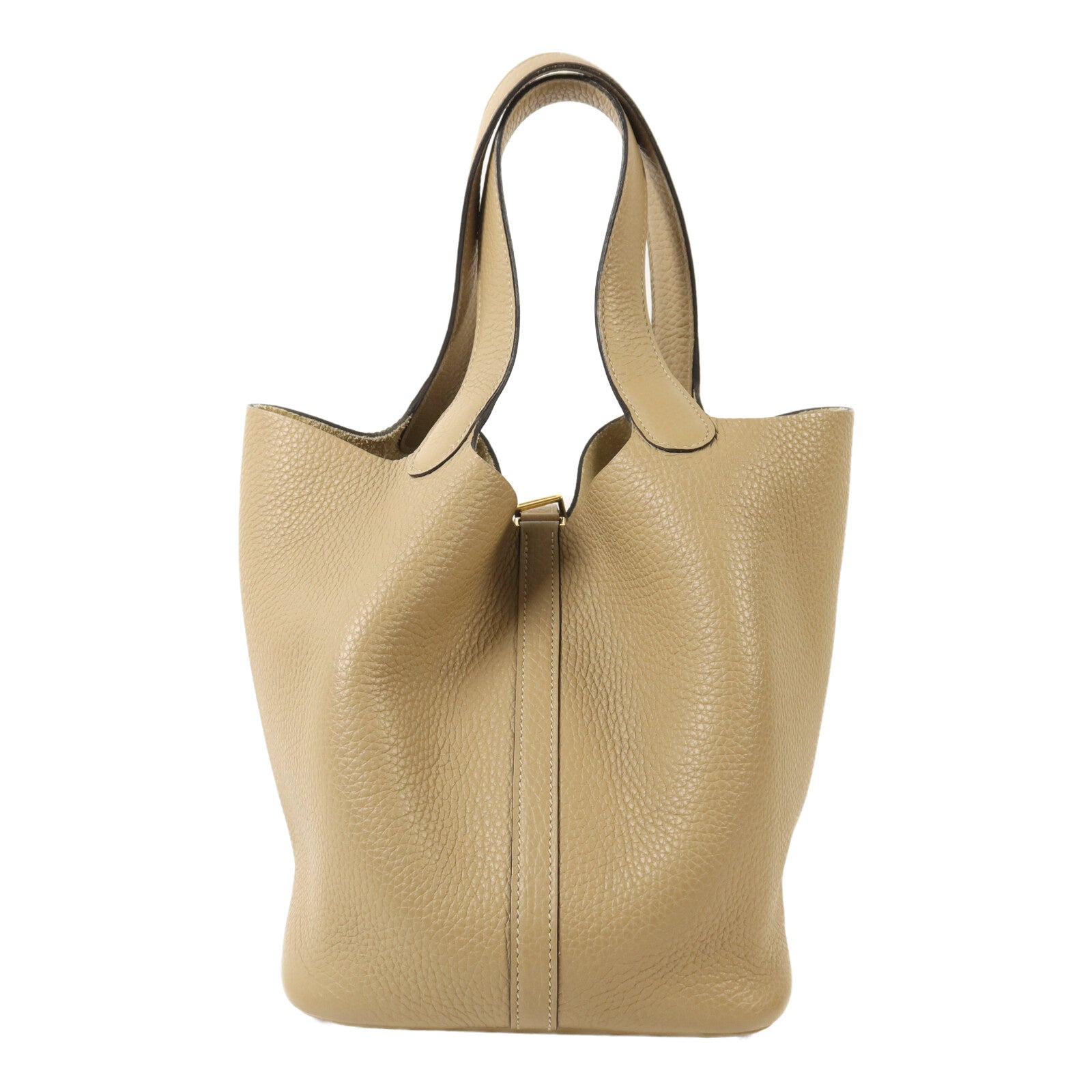 HERMES Clemence皮革Picotin MM金扣手挽袋Trench