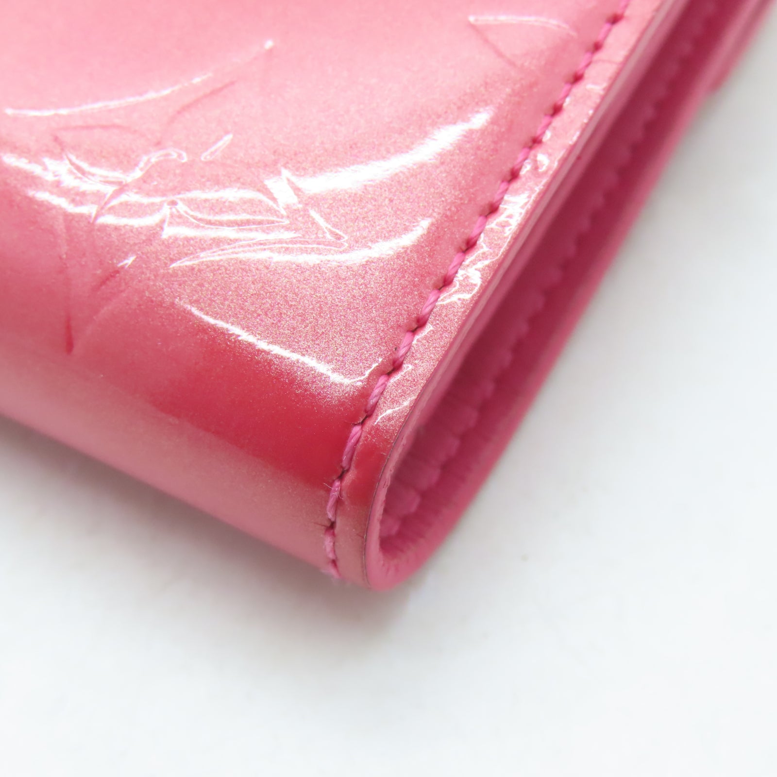 LOUIS VUITTON 【激減優惠】Monogram Vernis Wallet金扣錢包粉紅色