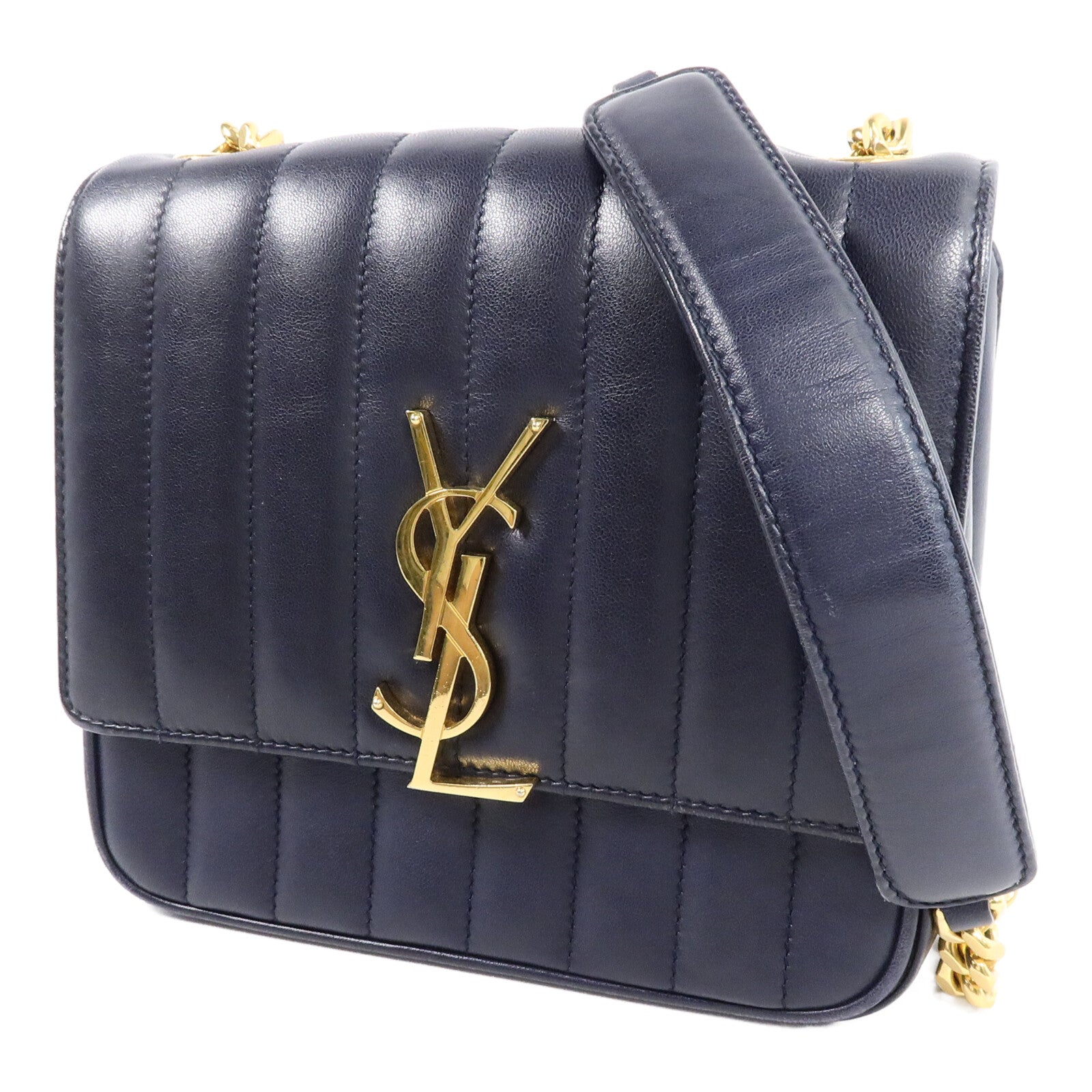 YVES SAINT LAURENT 牛皮皮革Vicky Medium鏈帶肩背袋