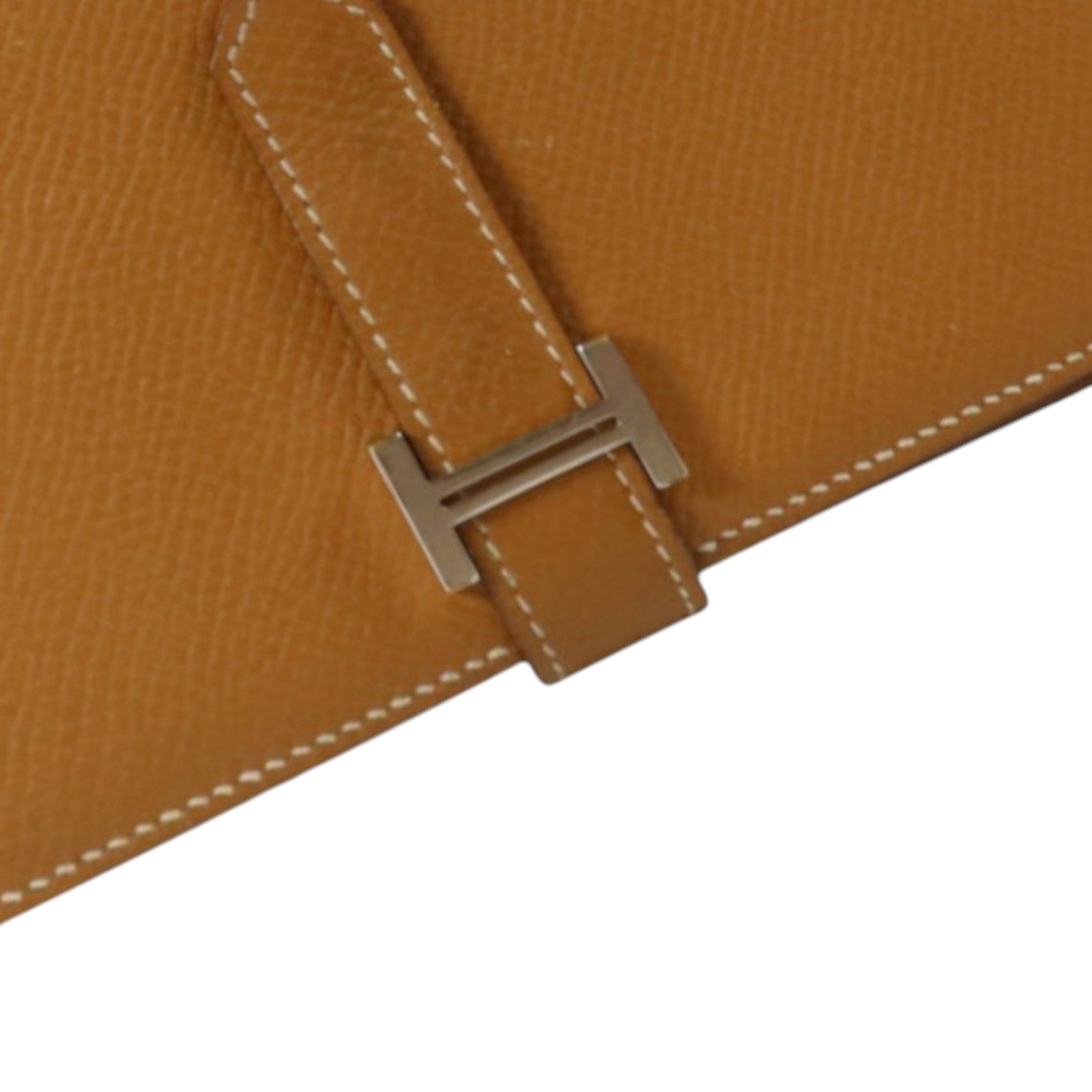 HERMES Epsom皮革Bearn Long Wallet銀扣長錢包Gold