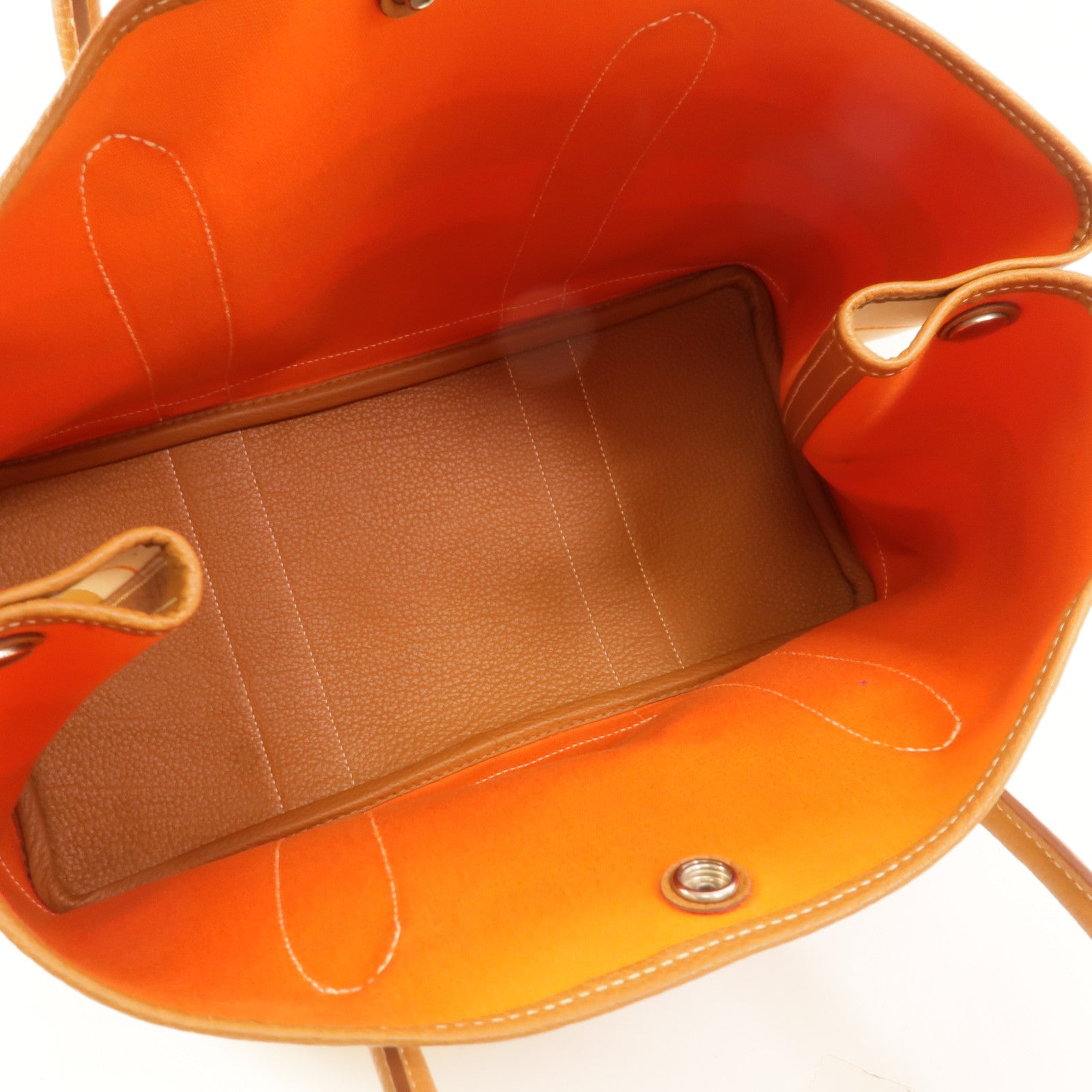HERMES 帆布Garden Party PM手挽袋Multicolor