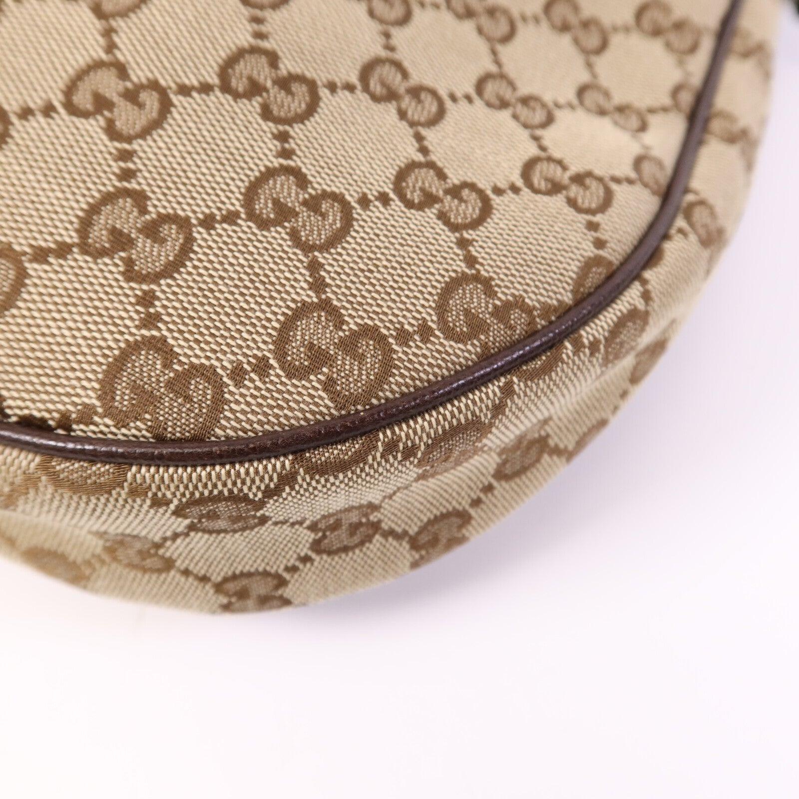 GUCCI 帆布Shoulder Bag銀扣肩背袋