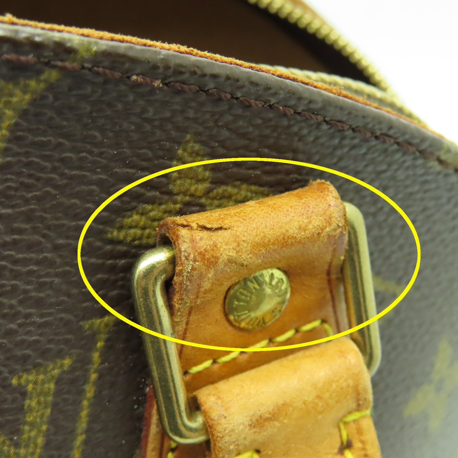 LOUIS VUITTON Monogram Elipse PM金扣手挽袋啡色