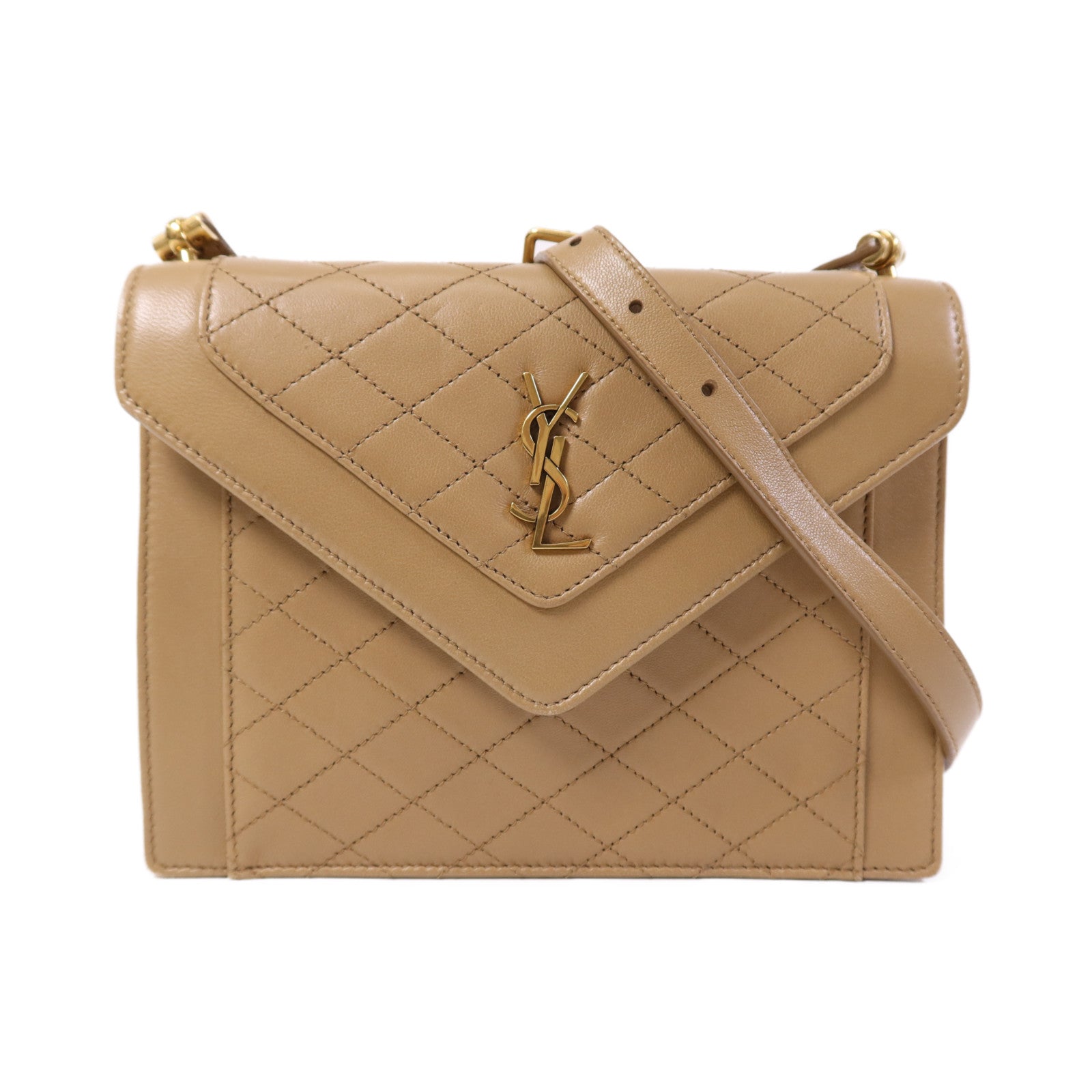 SAINT LAURENT 羊皮皮革Shoulder Bag金扣肩背袋
