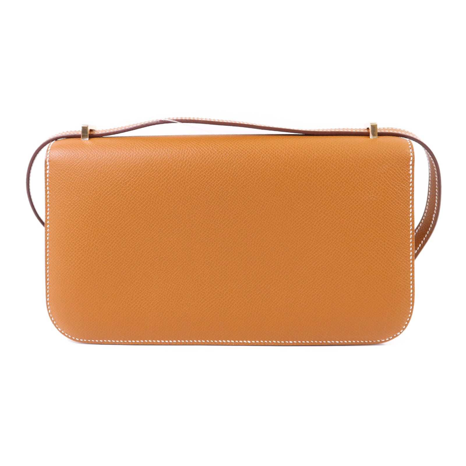 HERMES Epsom皮革Constance Elan金扣肩背袋Gold