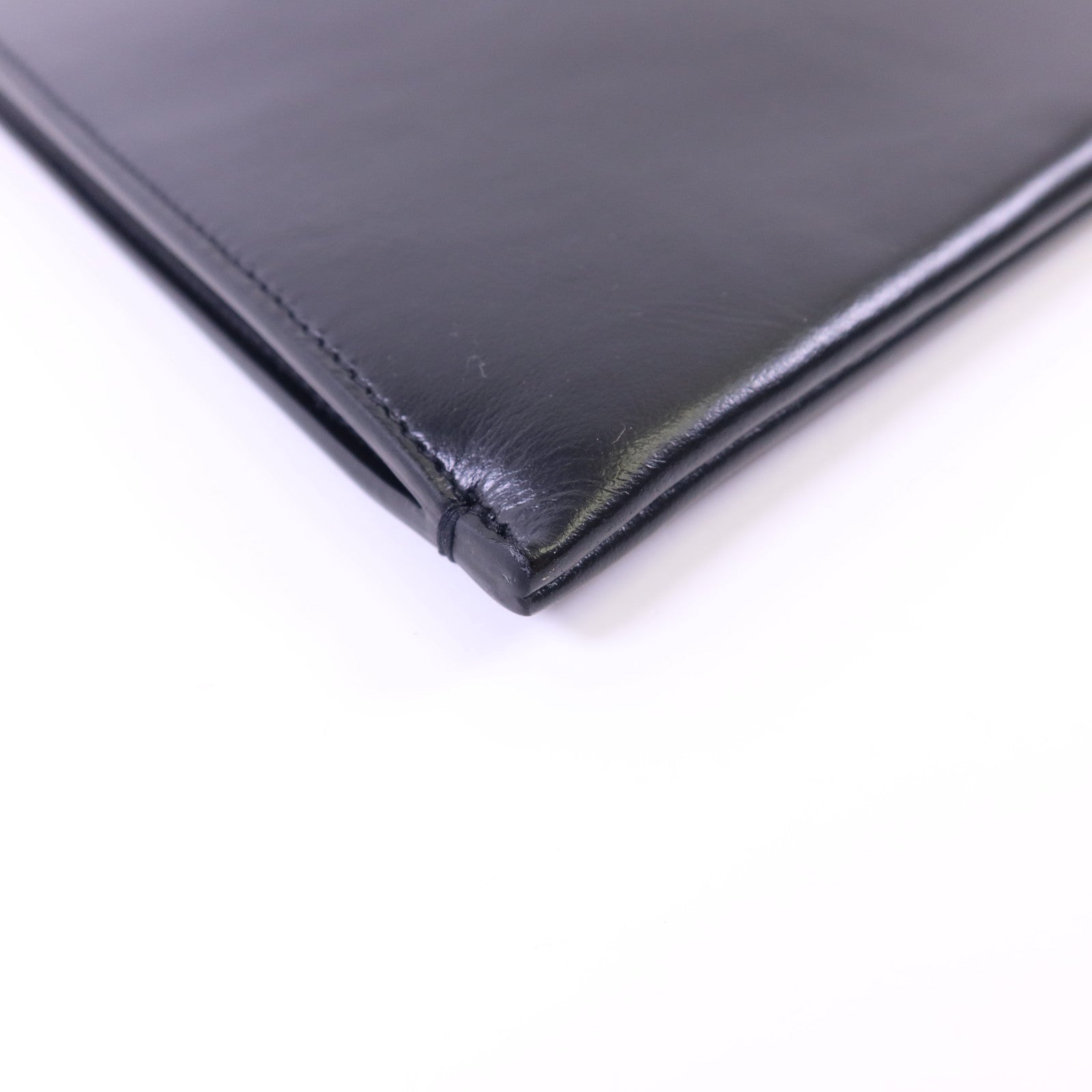 SAINT LAURENT 牛皮皮革Pouch銀扣手拿包