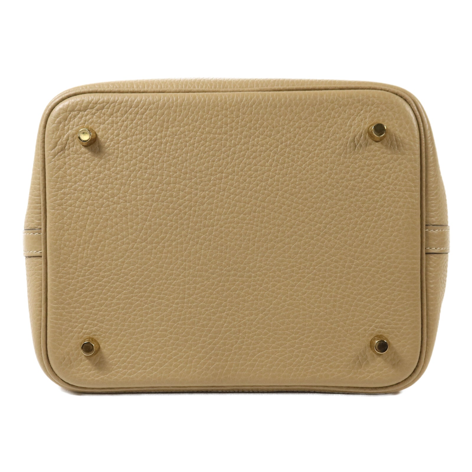 HERMES Clemence皮革Picotin MM金扣手挽袋Trench