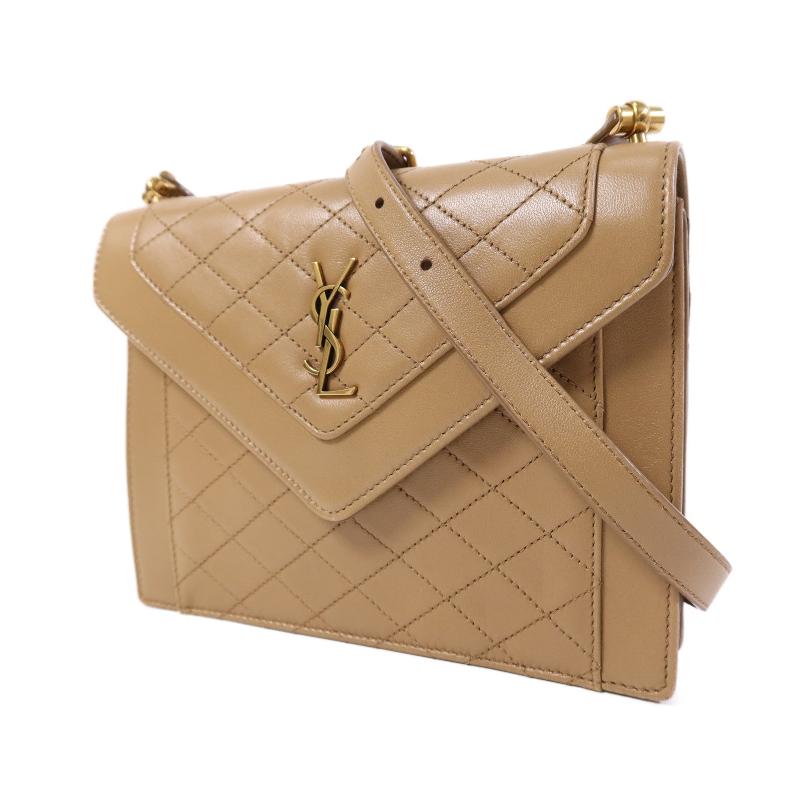 SAINT LAURENT 羊皮皮革Shoulder Bag金扣肩背袋