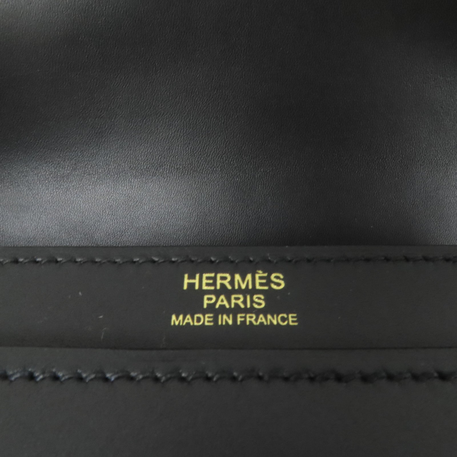 HERMES Box Calf皮革2002 26金扣肩背袋Noir