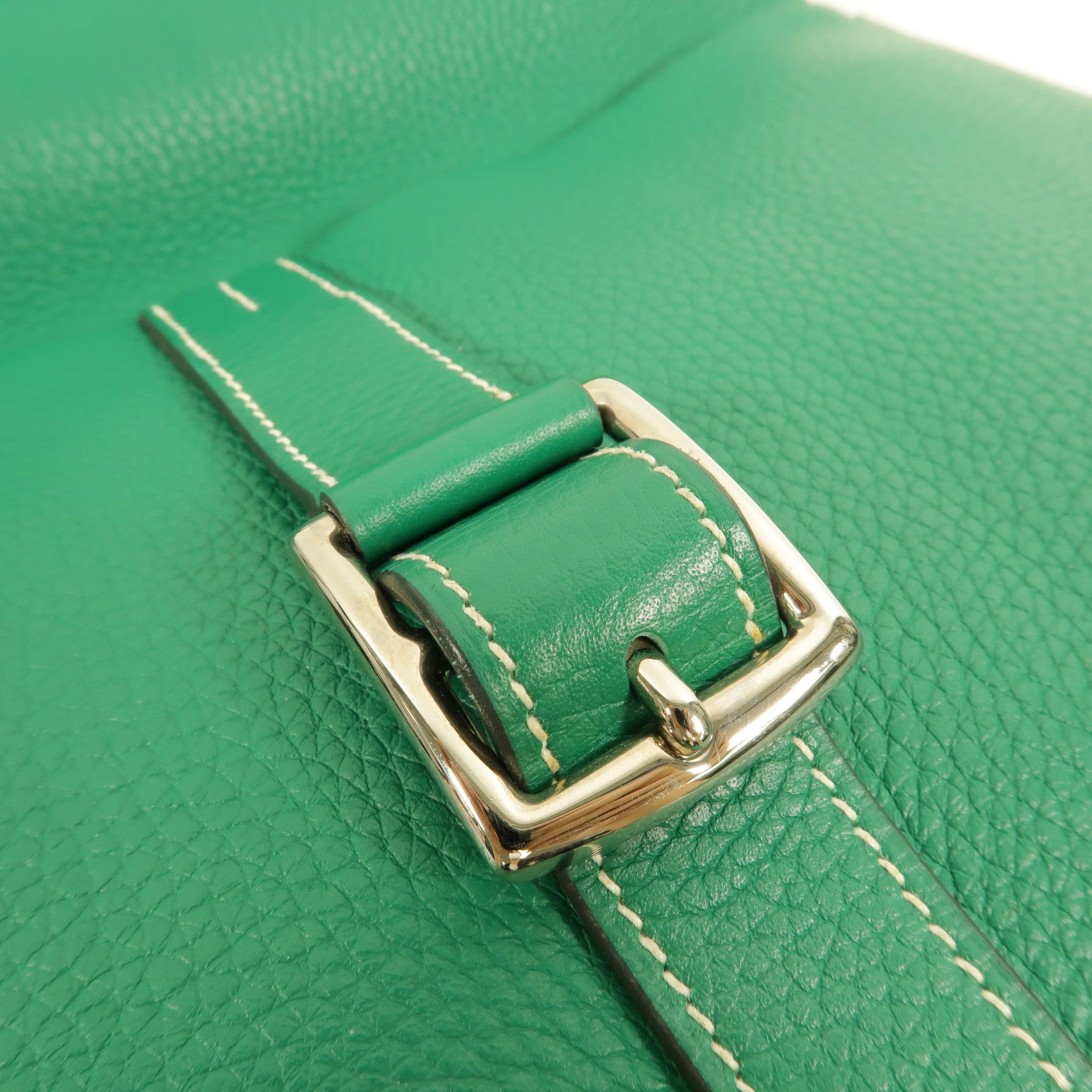 HERMES Clemence皮革Halzan 31手挽肩背兩用袋Menthe