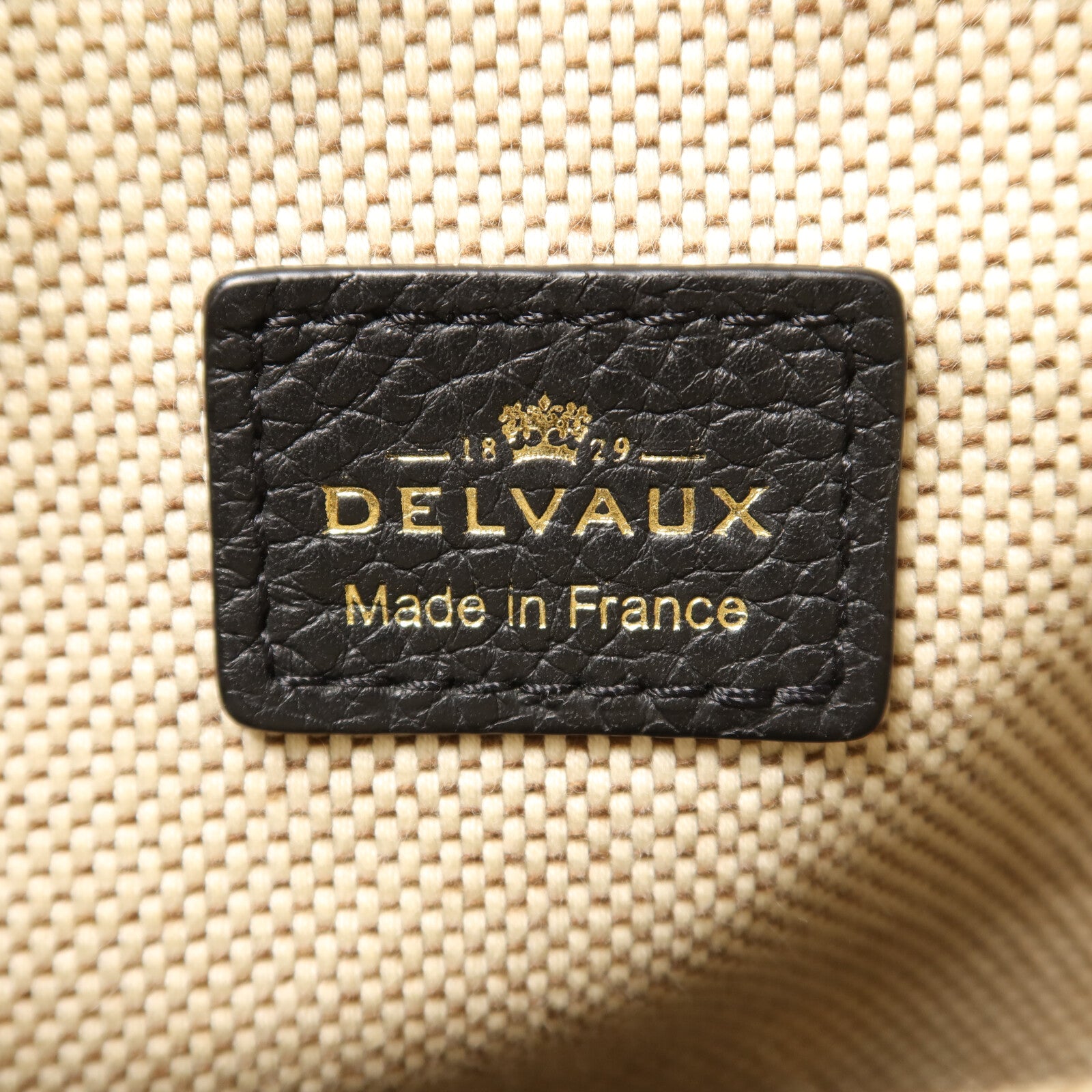 Delvaux 牛皮皮革/帆布Pin Mini Bucket Airess金扣手挽肩背兩用袋