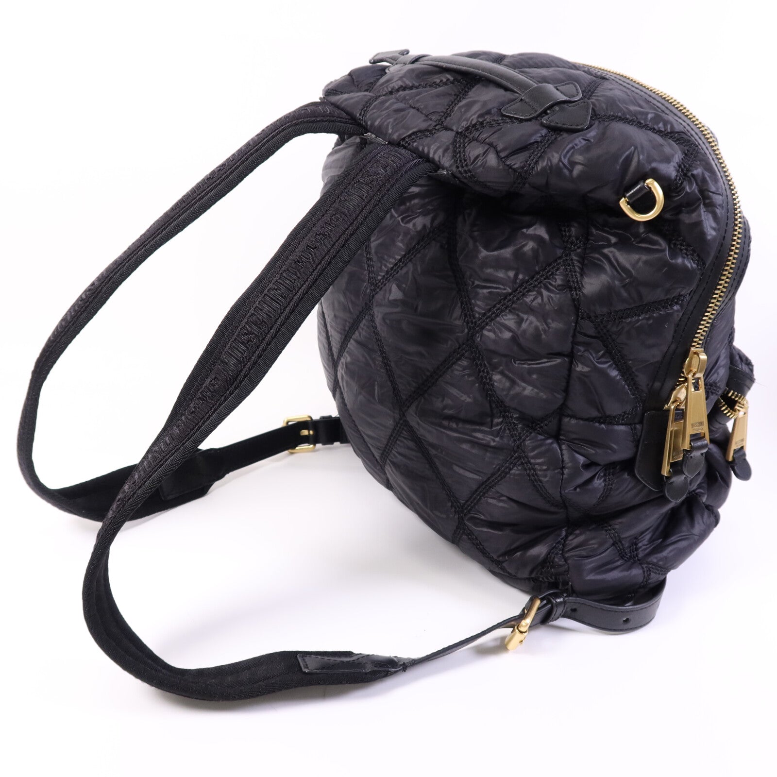 MOSCHINO 尼龍Backpack金扣背包