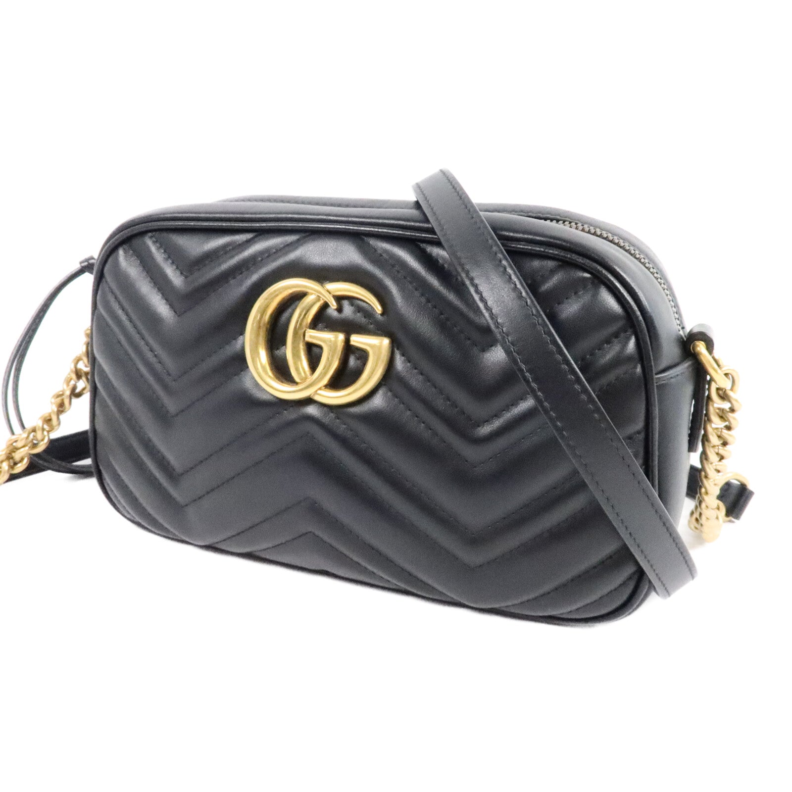 GUCCI 牛皮皮革GG Marmont肩背袋