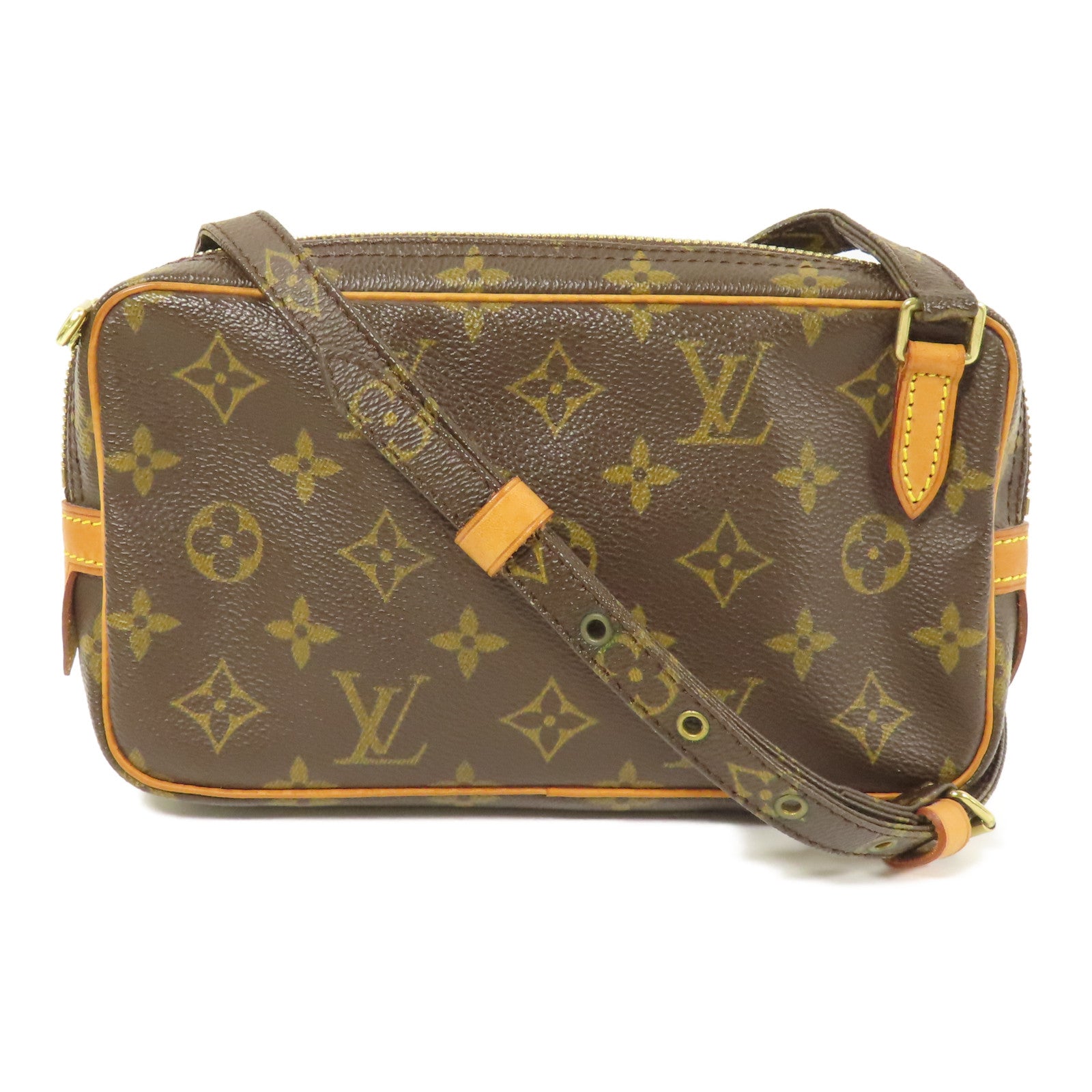 LOUIS VUITTON Monogram Marly Bandouliere金扣肩背袋棕色