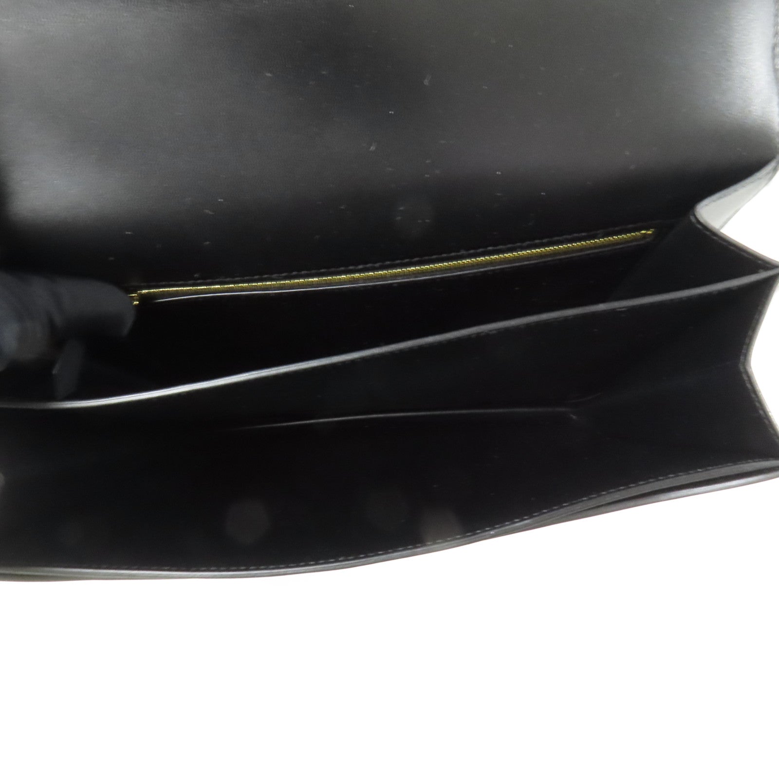 HERMES Box Calf皮革2002 26金扣肩背袋Noir