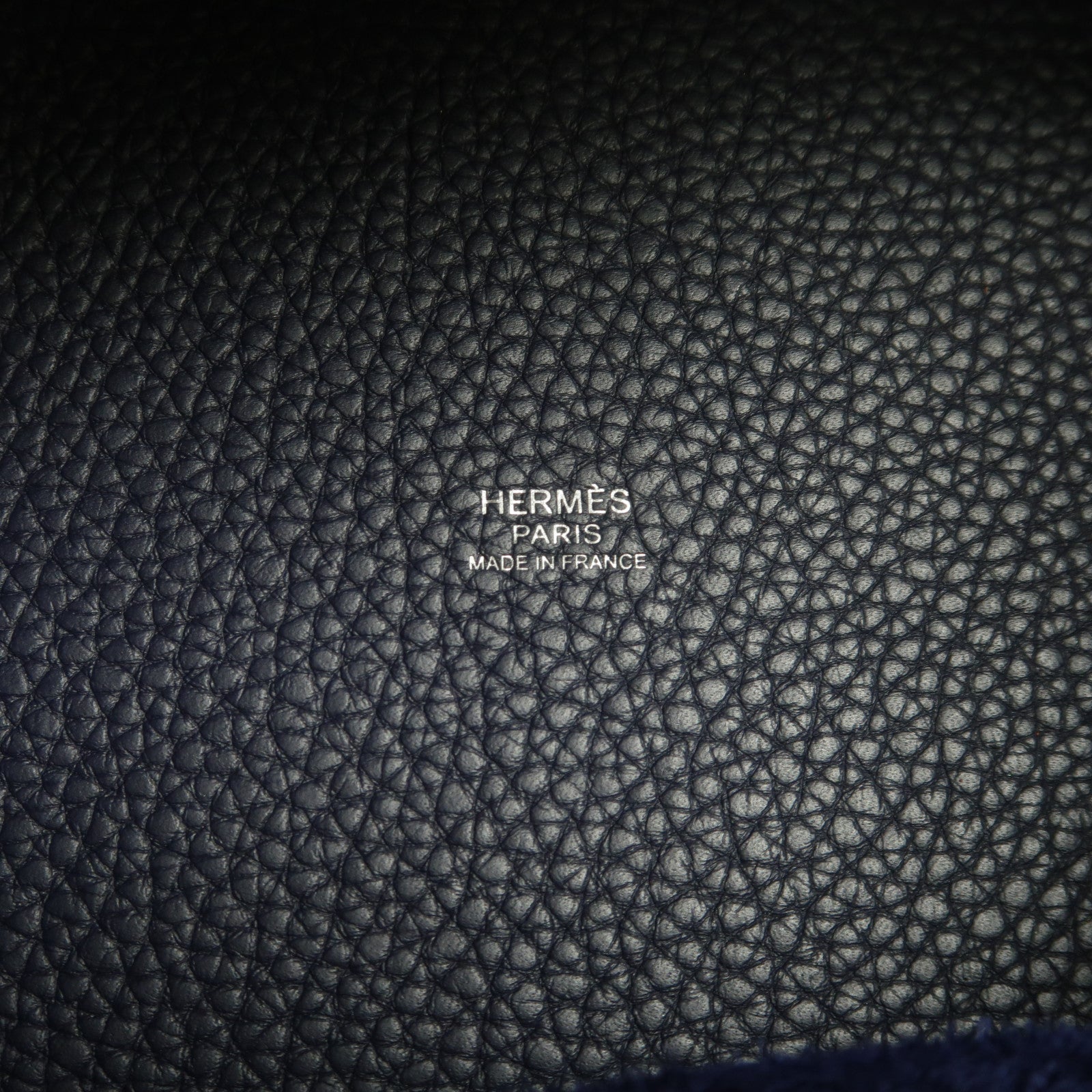 HERMES Clemence皮革Picotin MM手挽袋Bleu Nuit
