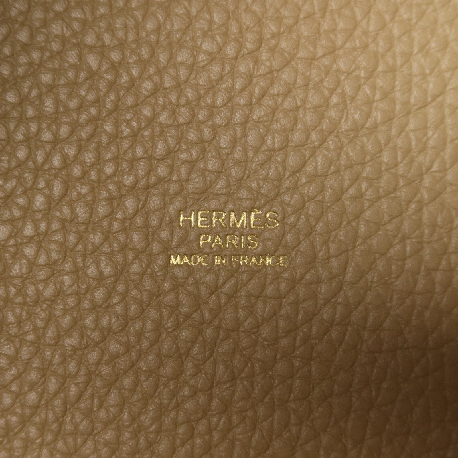 HERMES Clemence皮革Picotin MM金扣手挽袋Trench