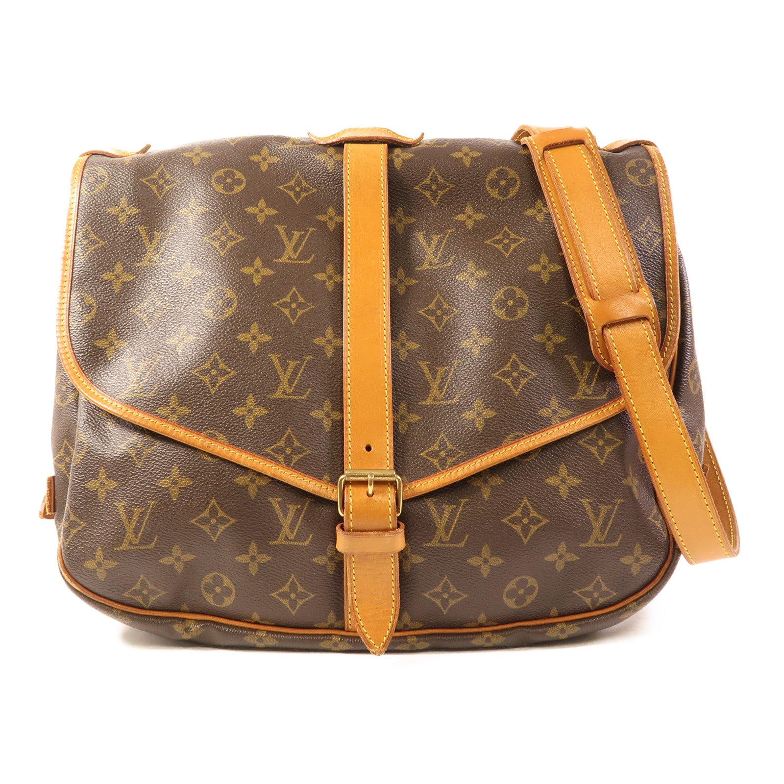 LOUIS VUITTON Monogram Saumur 30金扣肩背袋