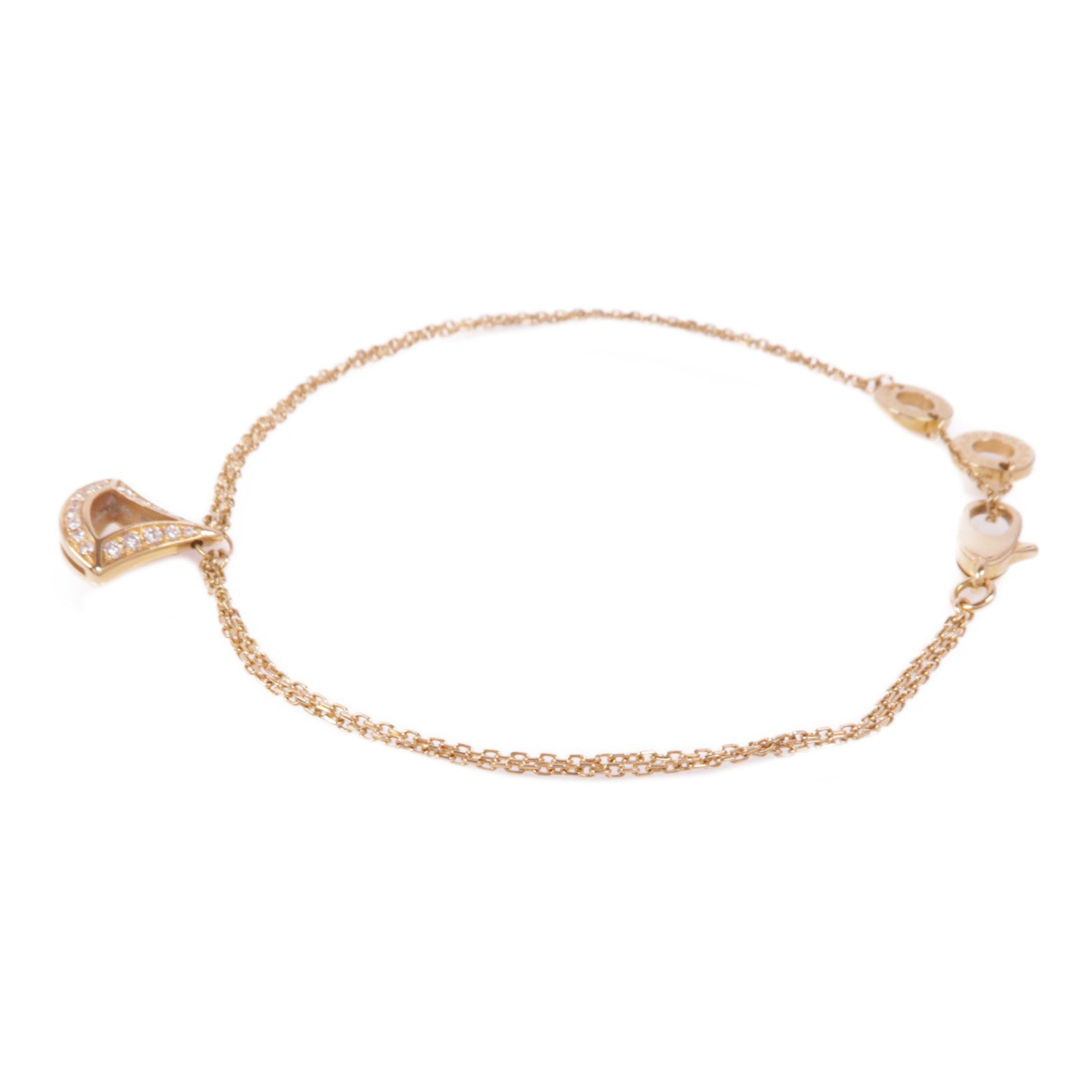 BVLGARI 18K玫瑰金Divas' Dream Bracelet鑽石手鏈