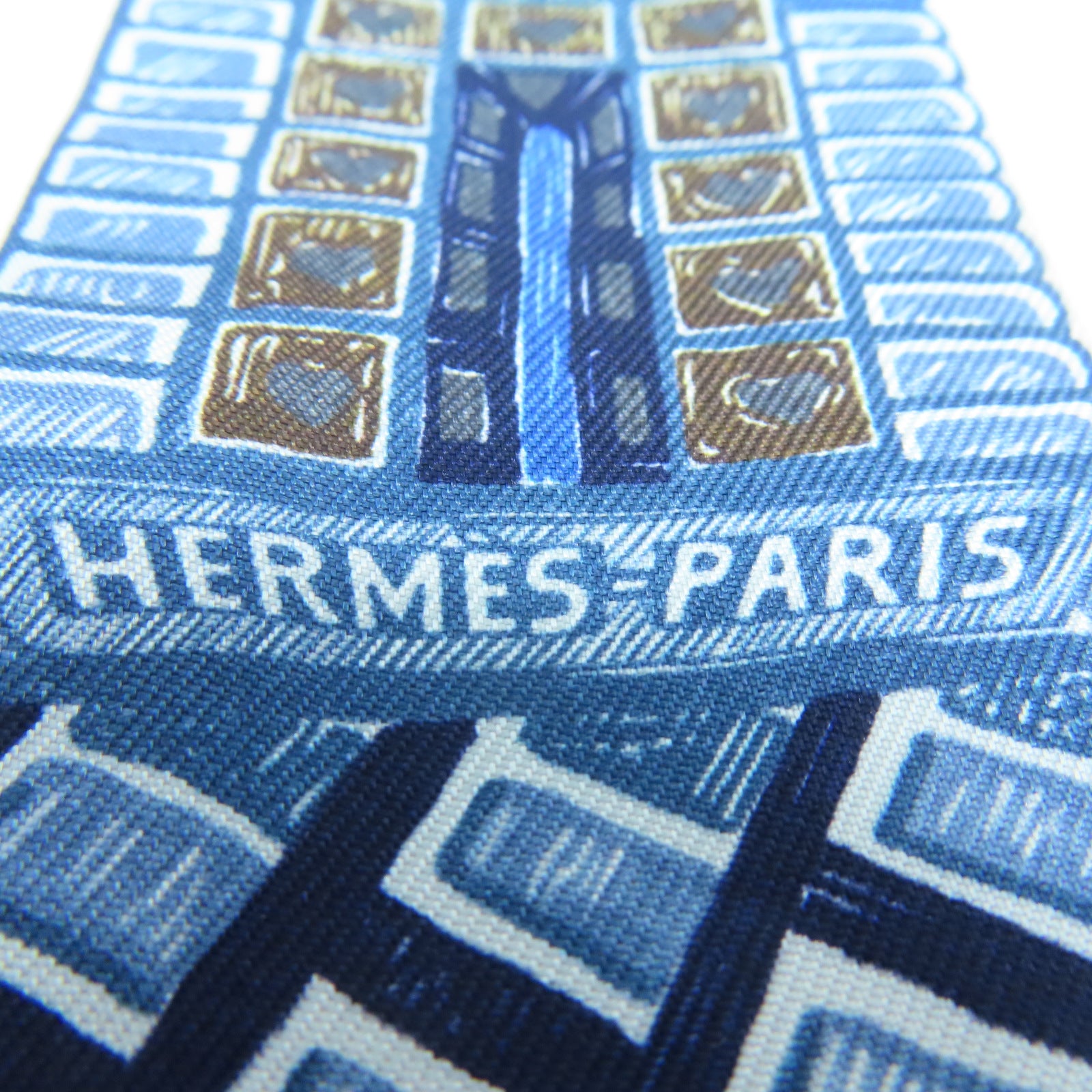 HERMES 【激減優惠】絲質Twilly Scarf絲巾藍色/紅色