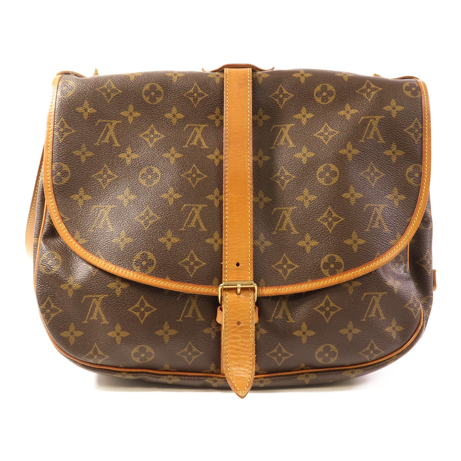 LOUIS VUITTON Monogram Saumur 30金扣肩背袋