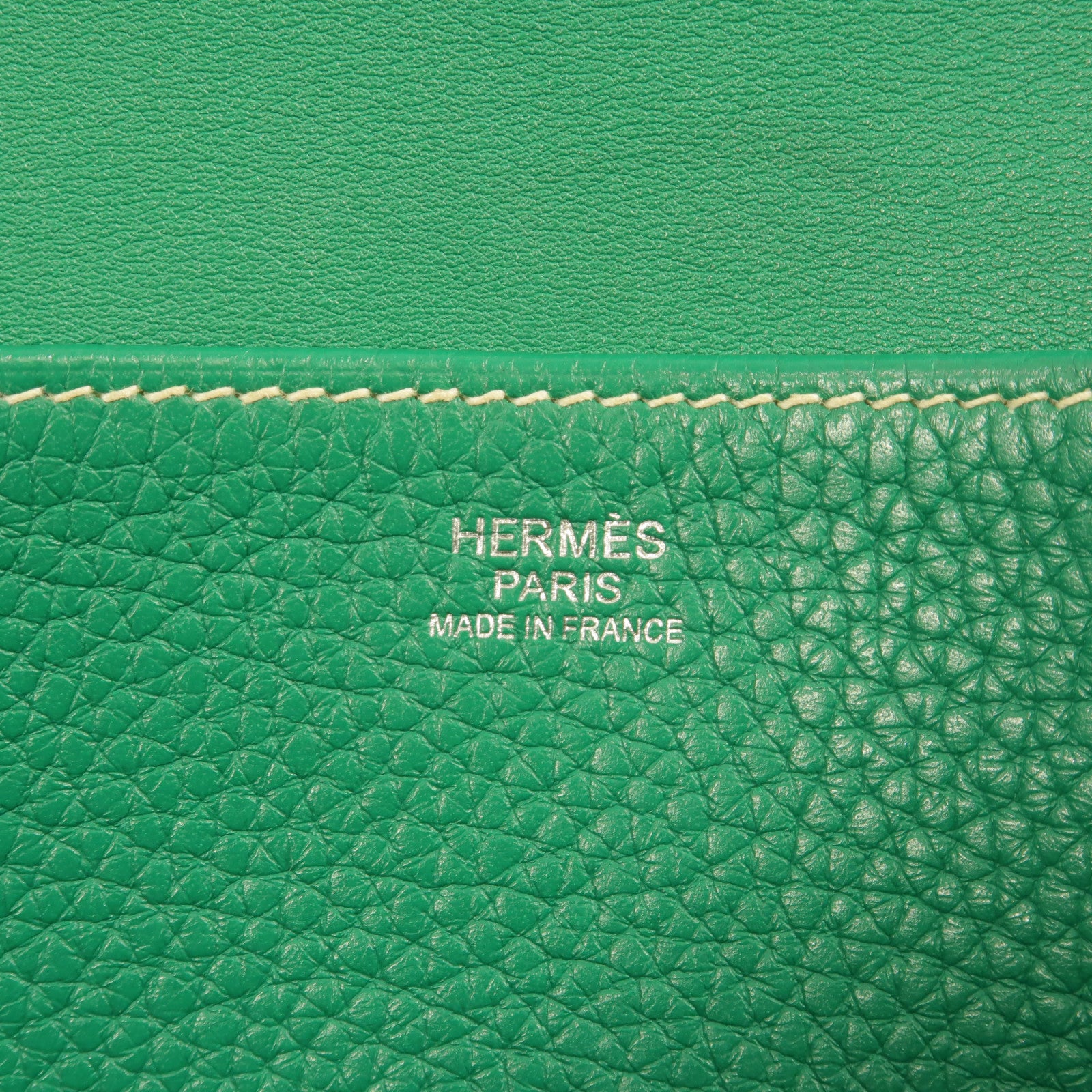 HERMES Clemence皮革Halzan 31手挽肩背兩用袋Menthe