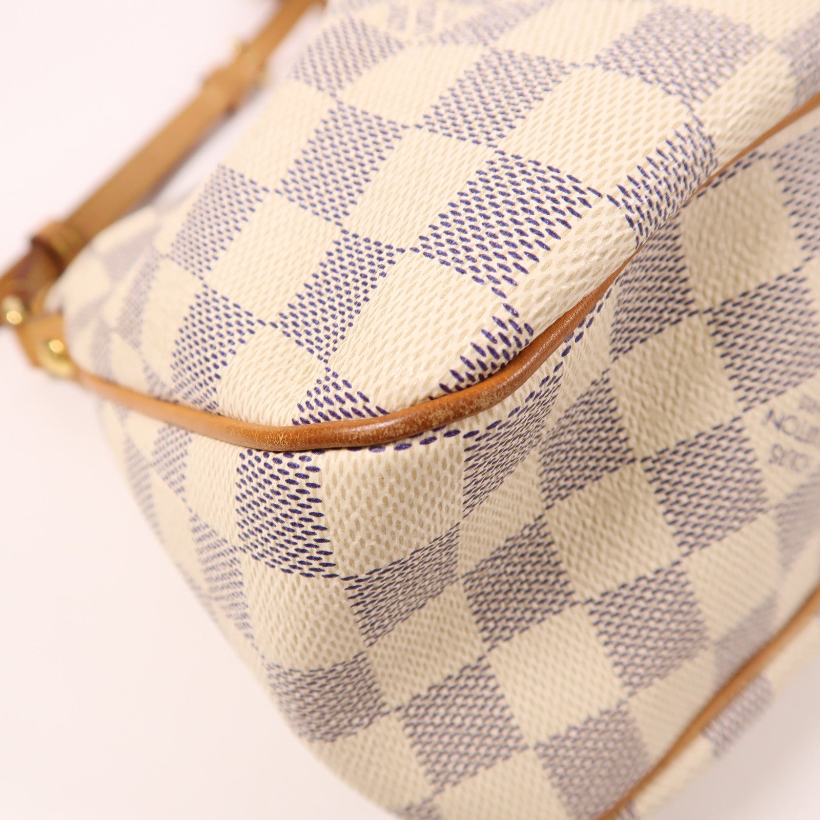 LOUIS VUITTON Damier Azur Siracusa金扣肩背袋