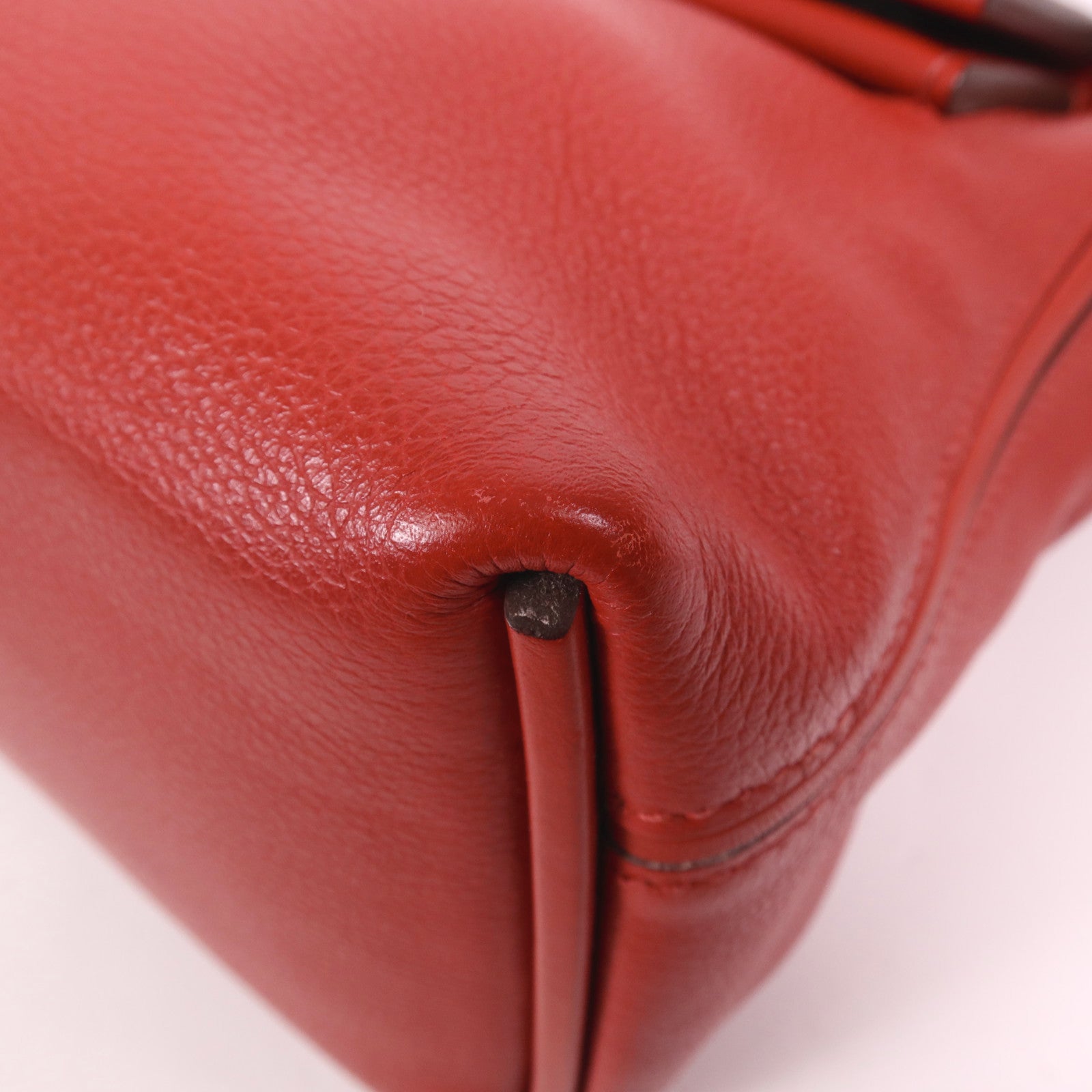 HERMES Evercolor皮革24/24 Mini金扣手挽肩背兩用袋Rouge Piment