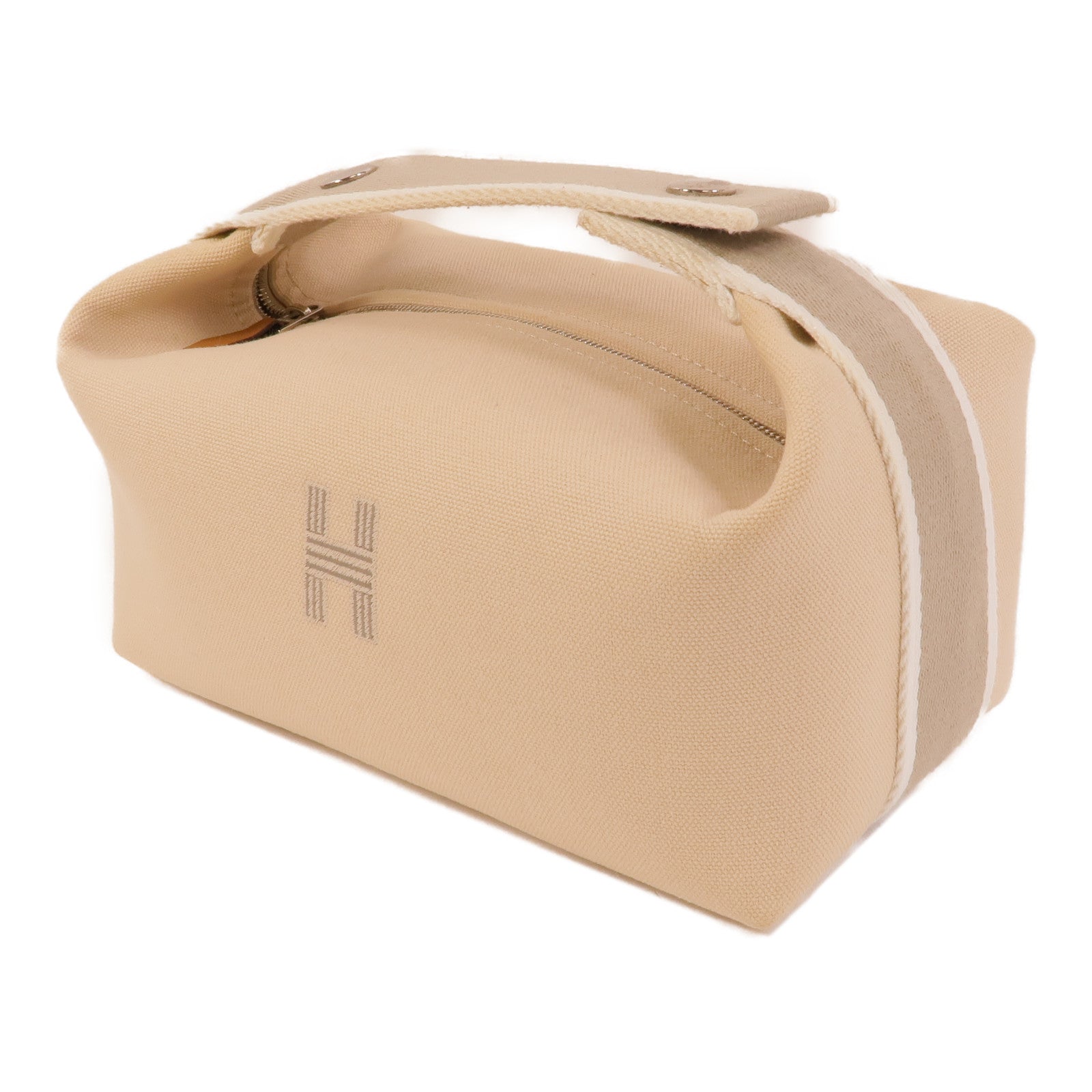 HERMES 帆布Bride A Brac PM手挽袋Naturel