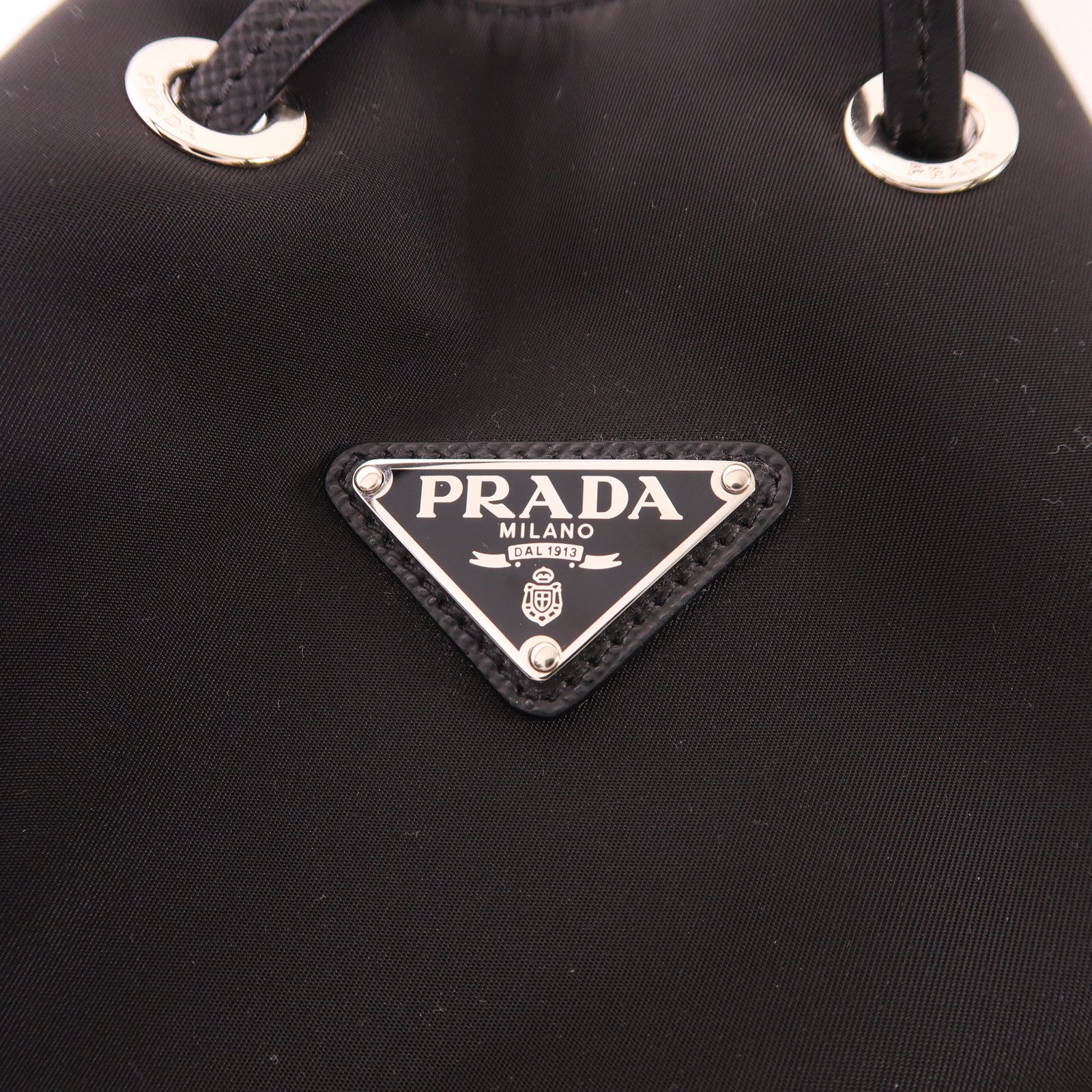 PRADA 尼龍/Saffiano皮革2 Way Shoulder銀扣手挽肩背兩用袋