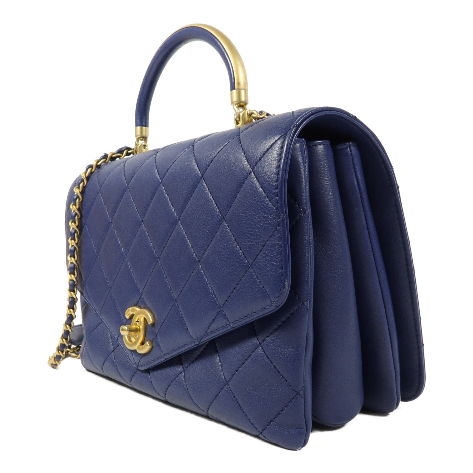 CHANEL 牛皮皮革Shoulder Bag鏈帶手挽肩背兩用袋
