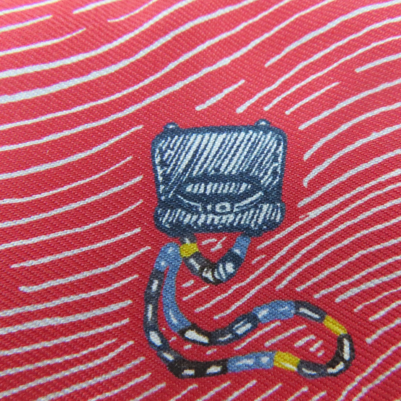 HERMES 【激減優惠】絲質Twilly Scarf絲巾藍色/紅色