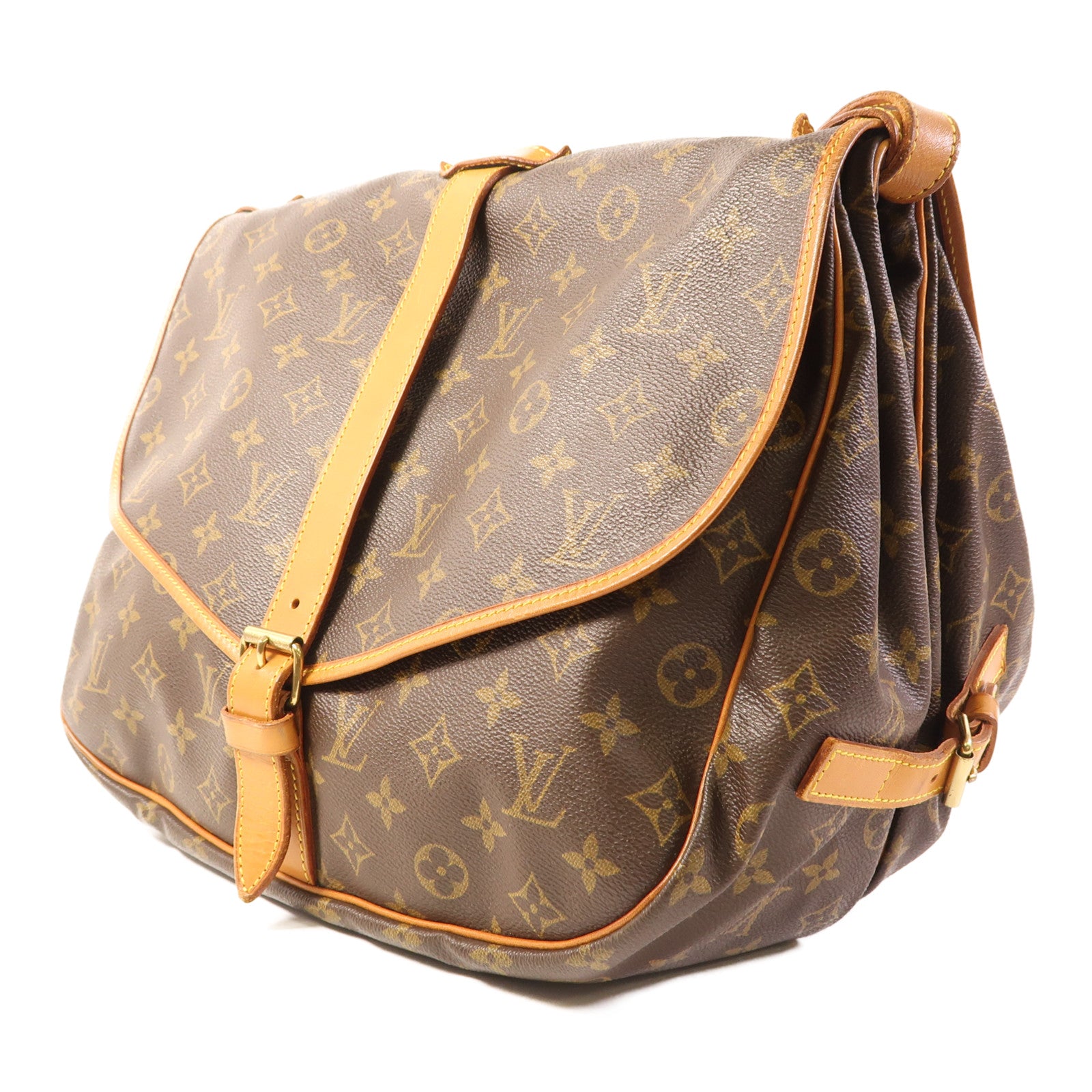 LOUIS VUITTON Monogram Saumur 30金扣肩背袋