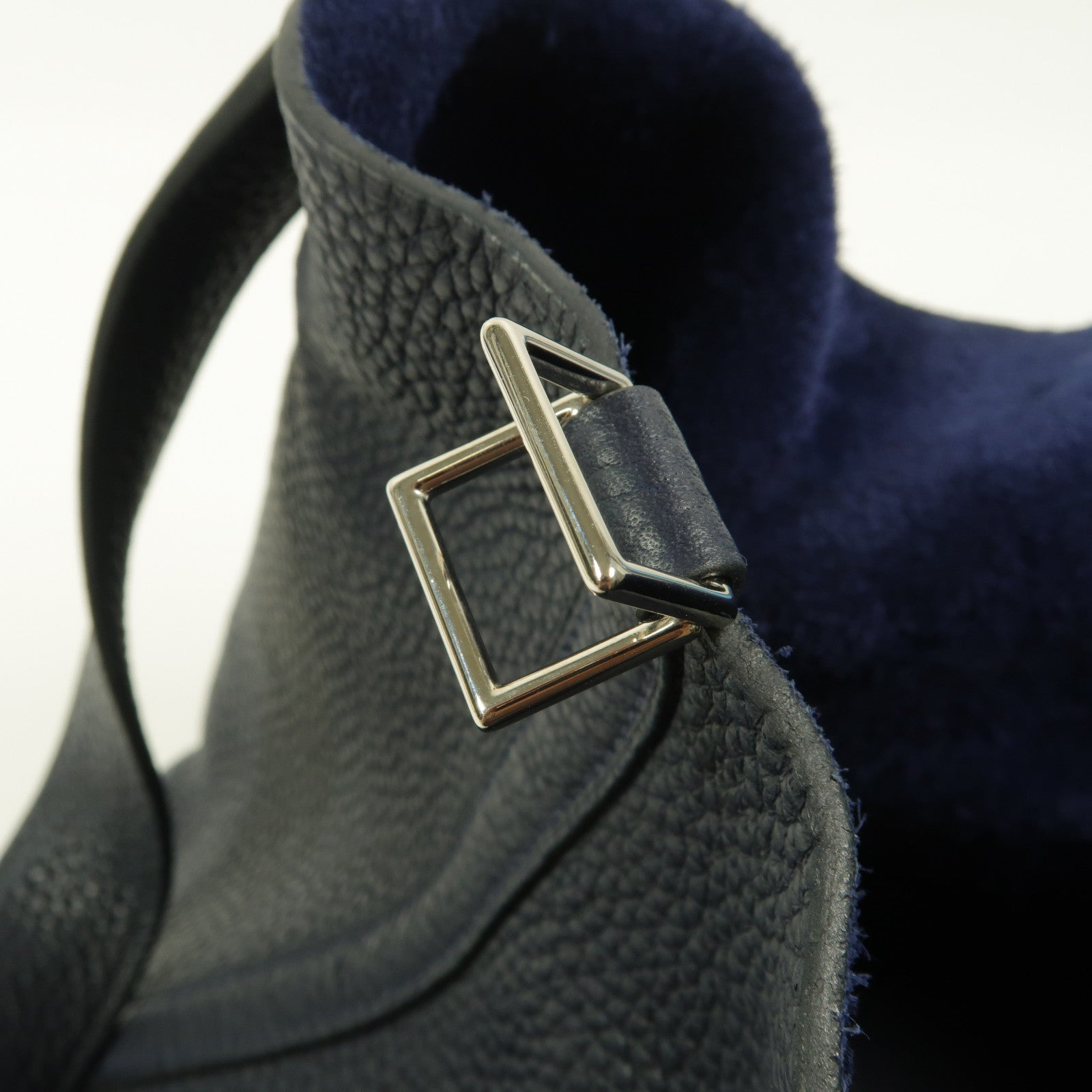 HERMES Clemence皮革Picotin MM手挽袋Bleu Nuit