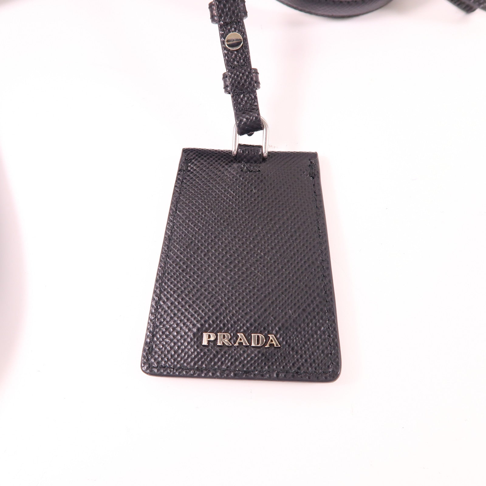 PRADA 尼龍/Saffiano皮革2 Way Shoulder銀扣手挽肩背兩用袋