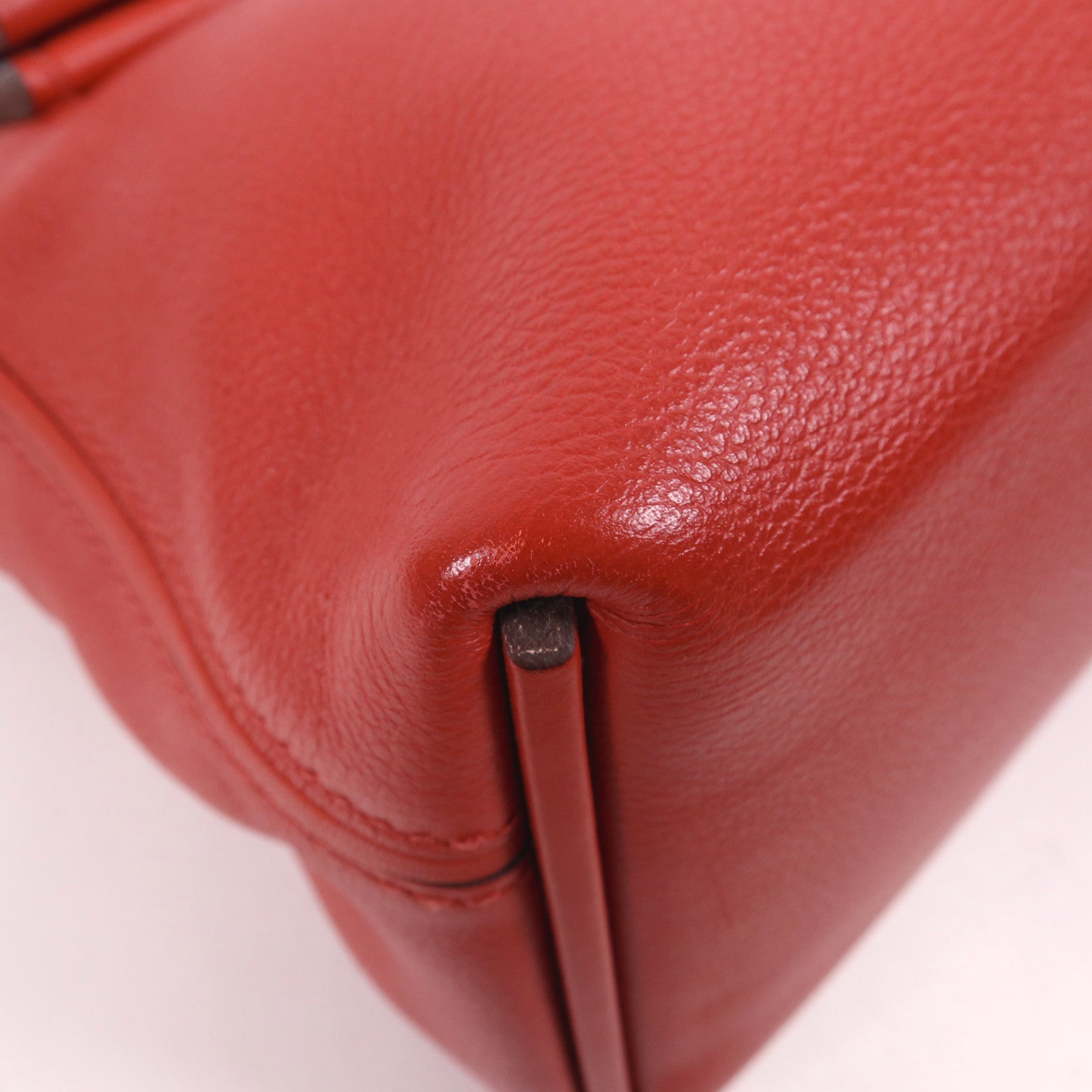 HERMES Evercolor皮革24/24 Mini金扣手挽肩背兩用袋Rouge Piment