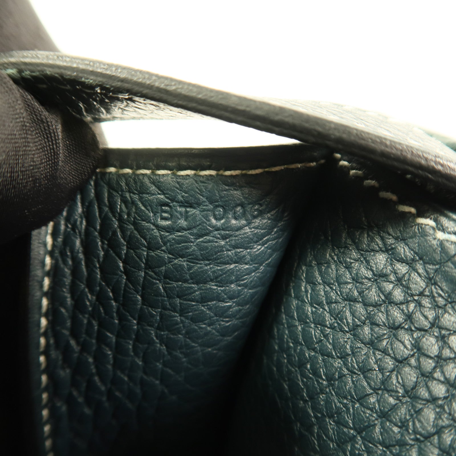 HERMES Clemence皮革Halzan 31手挽肩背兩用袋Vert Cypres