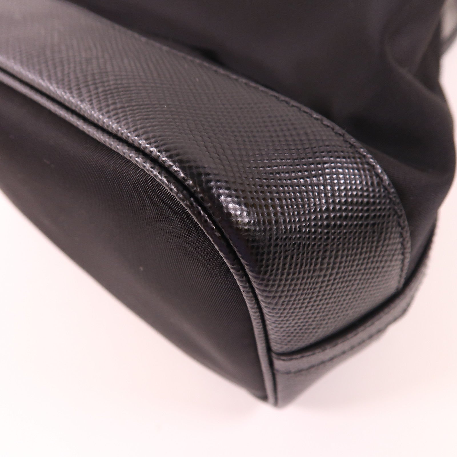 PRADA 尼龍/Saffiano皮革2 Way Shoulder銀扣手挽肩背兩用袋