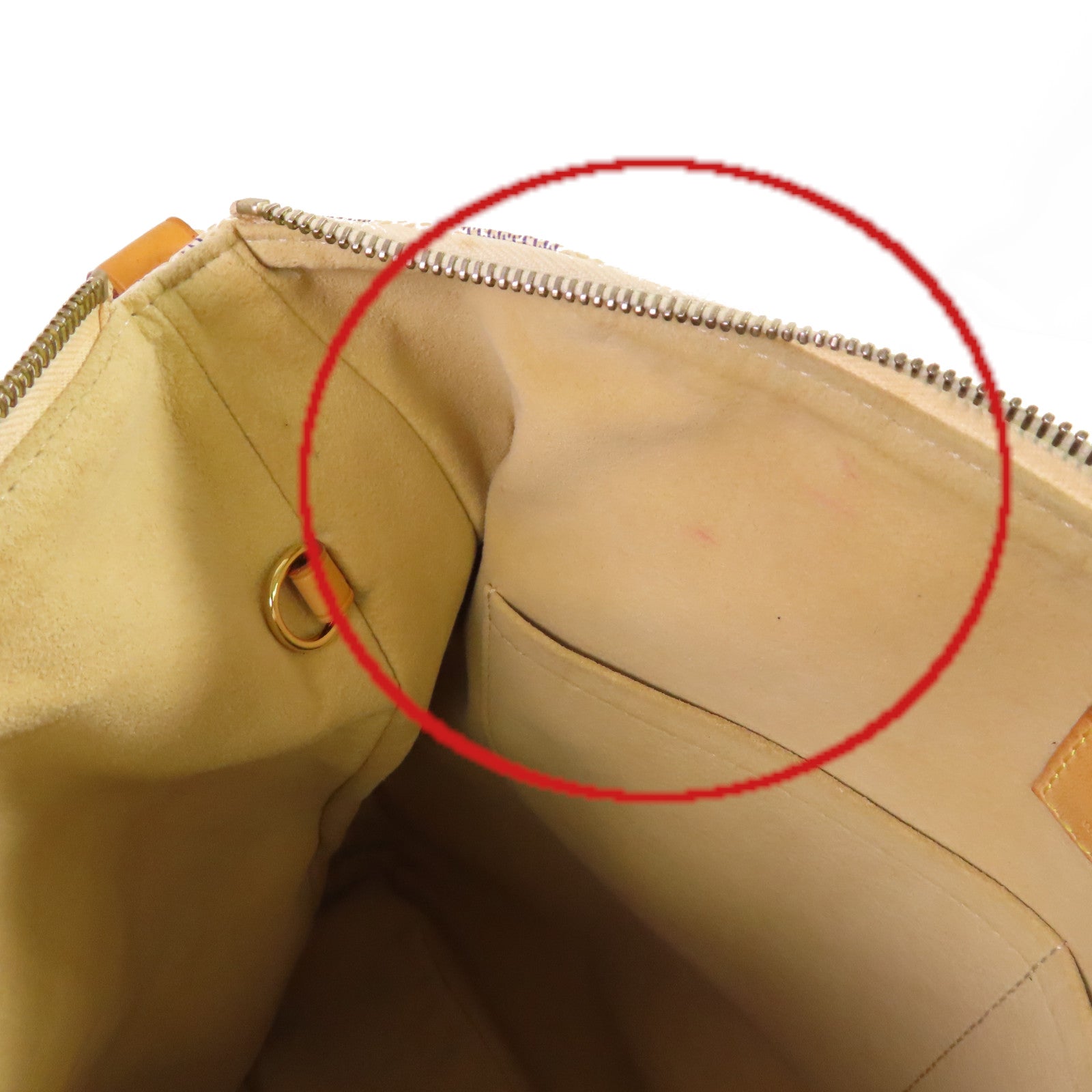LOUIS VUITTON Damier Azur Evora MM金扣肩背袋米白色