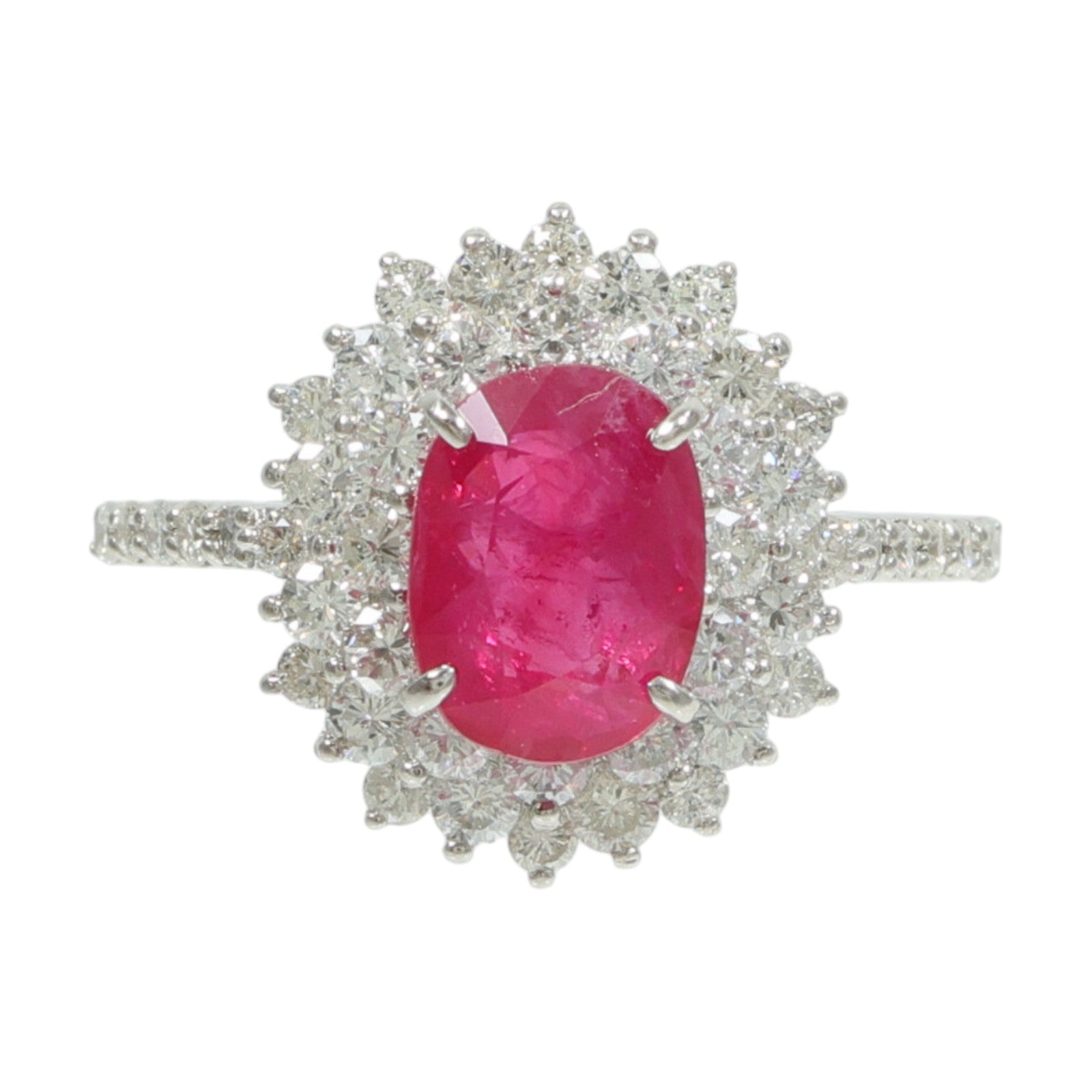 JEWELRY PT950鉑金Ruby Diamond Ring紅寶石/鑽石戒指