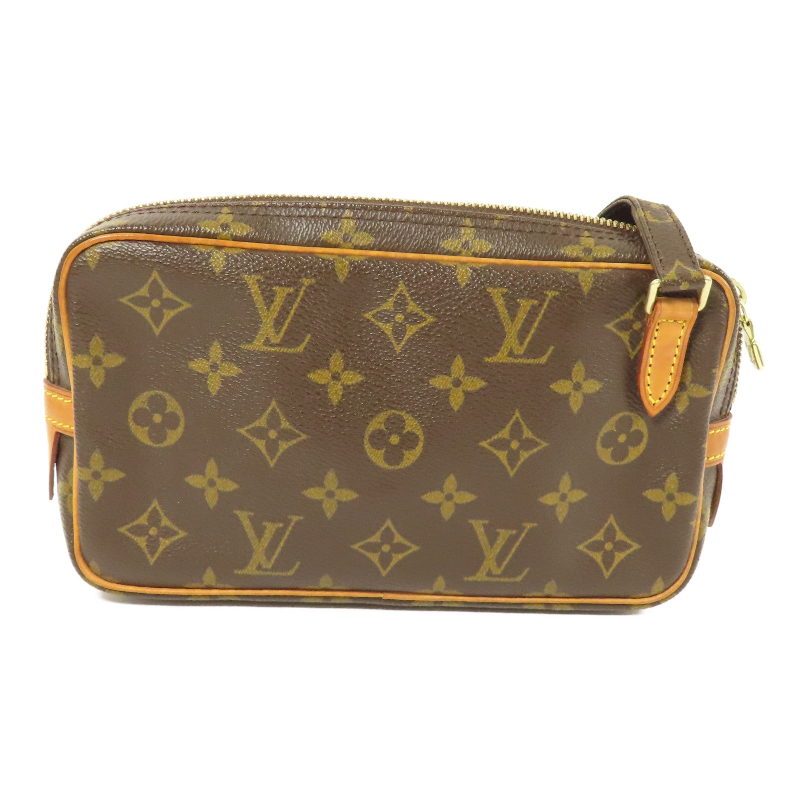 LOUIS VUITTON Monogram Marly Bandouliere金扣肩背袋棕色