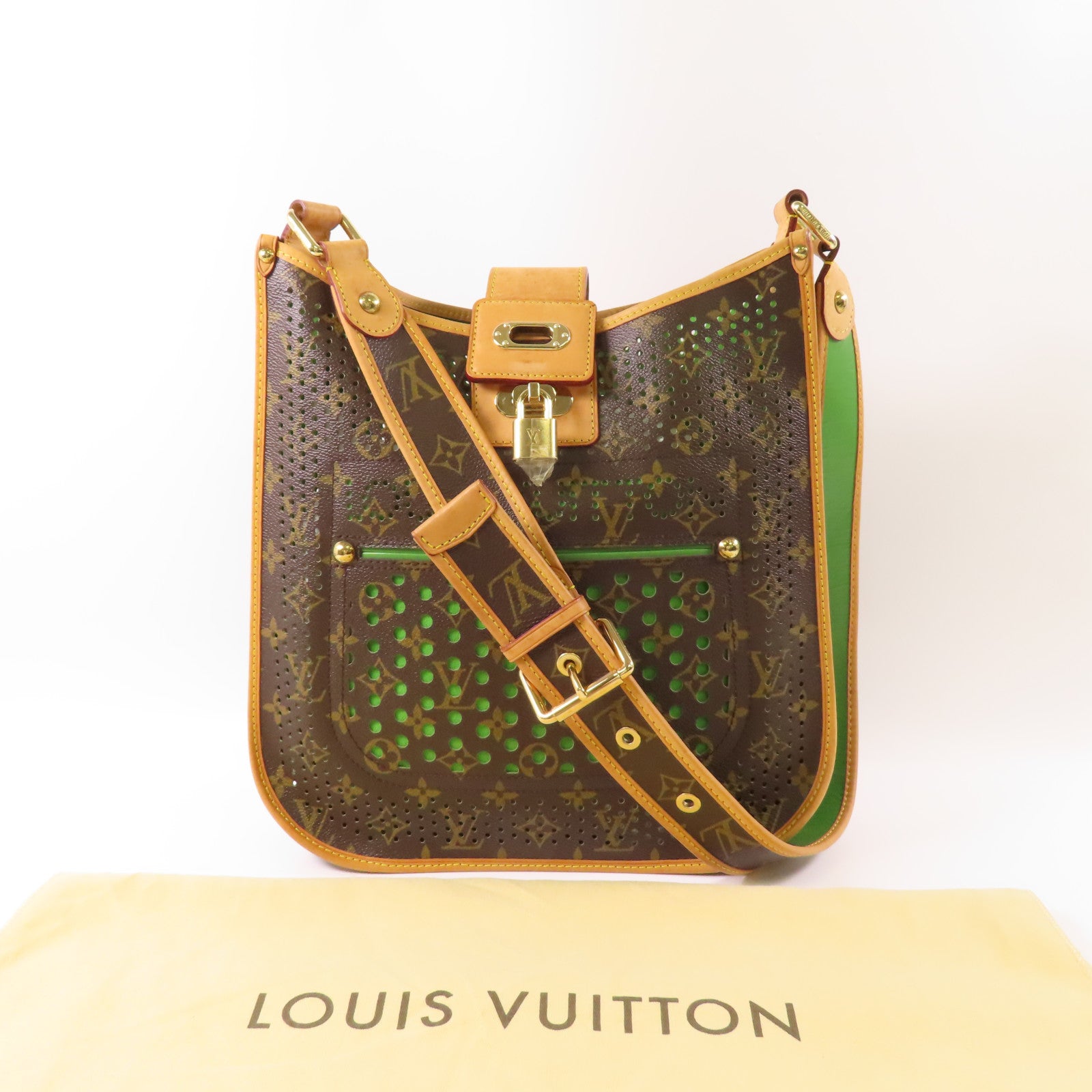 LOUIS VUITTON Monogram Perfo Musette金扣肩背袋