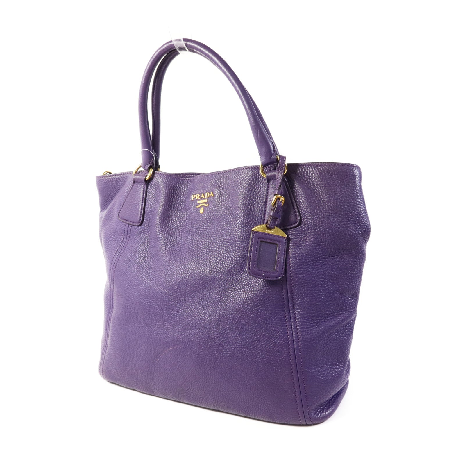 PRADA 【激減優惠】牛皮皮革2 Way Shoulder Bag金扣手挽肩背兩用袋