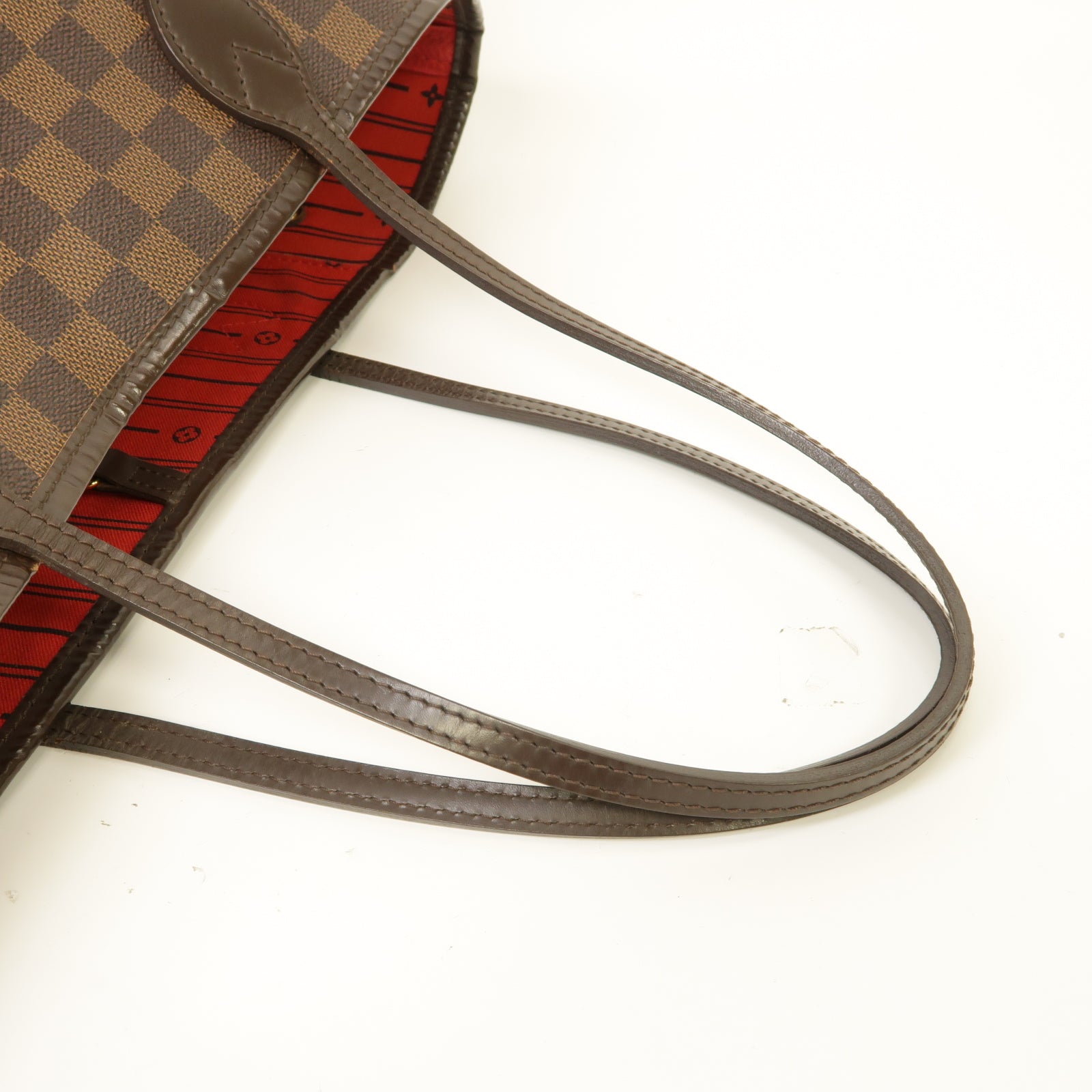 LOUIS VUITTON 【激減優惠】Damier Neverfull MM金扣手挽袋啡色