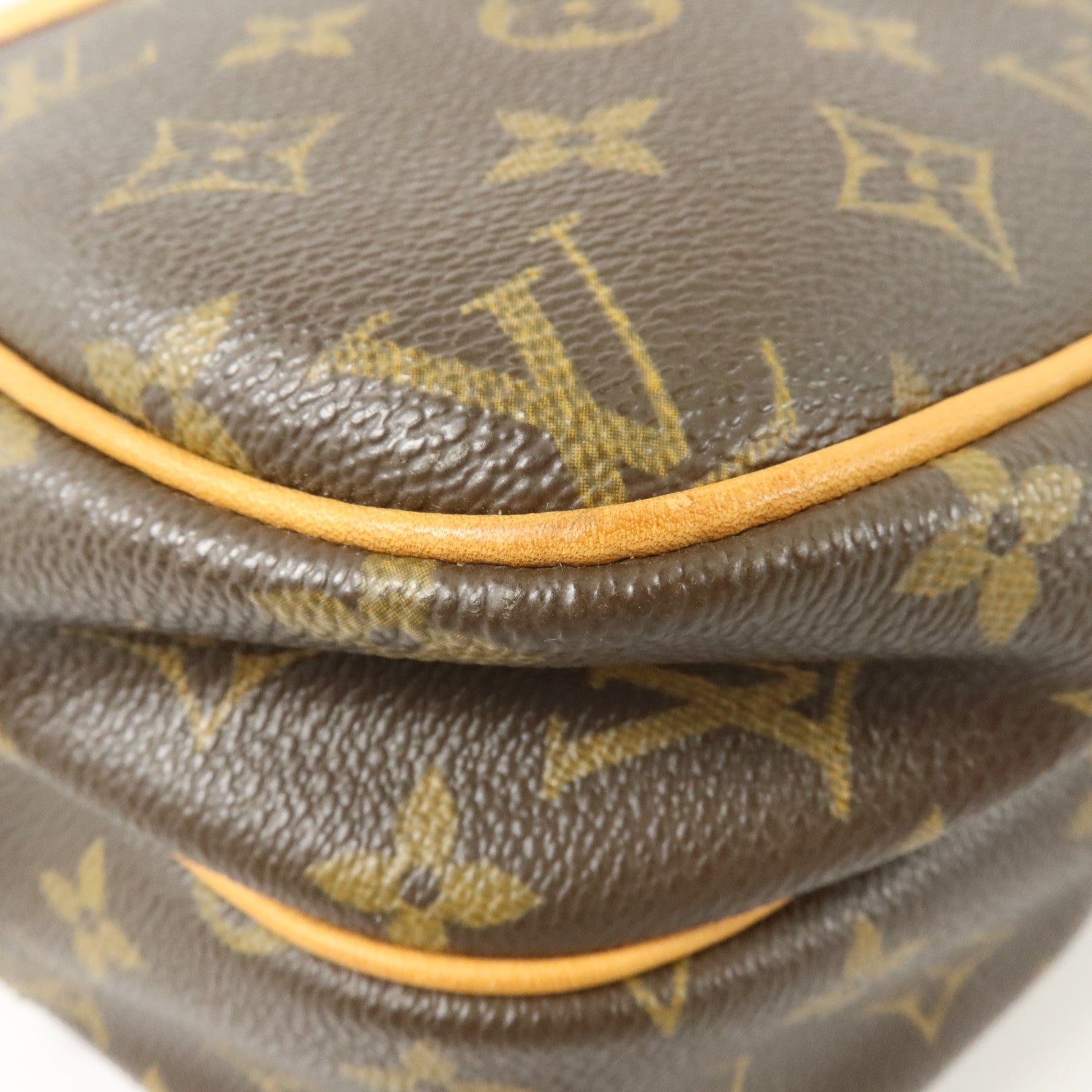 LOUIS VUITTON Monogram Reporter PM金扣肩背袋棕色