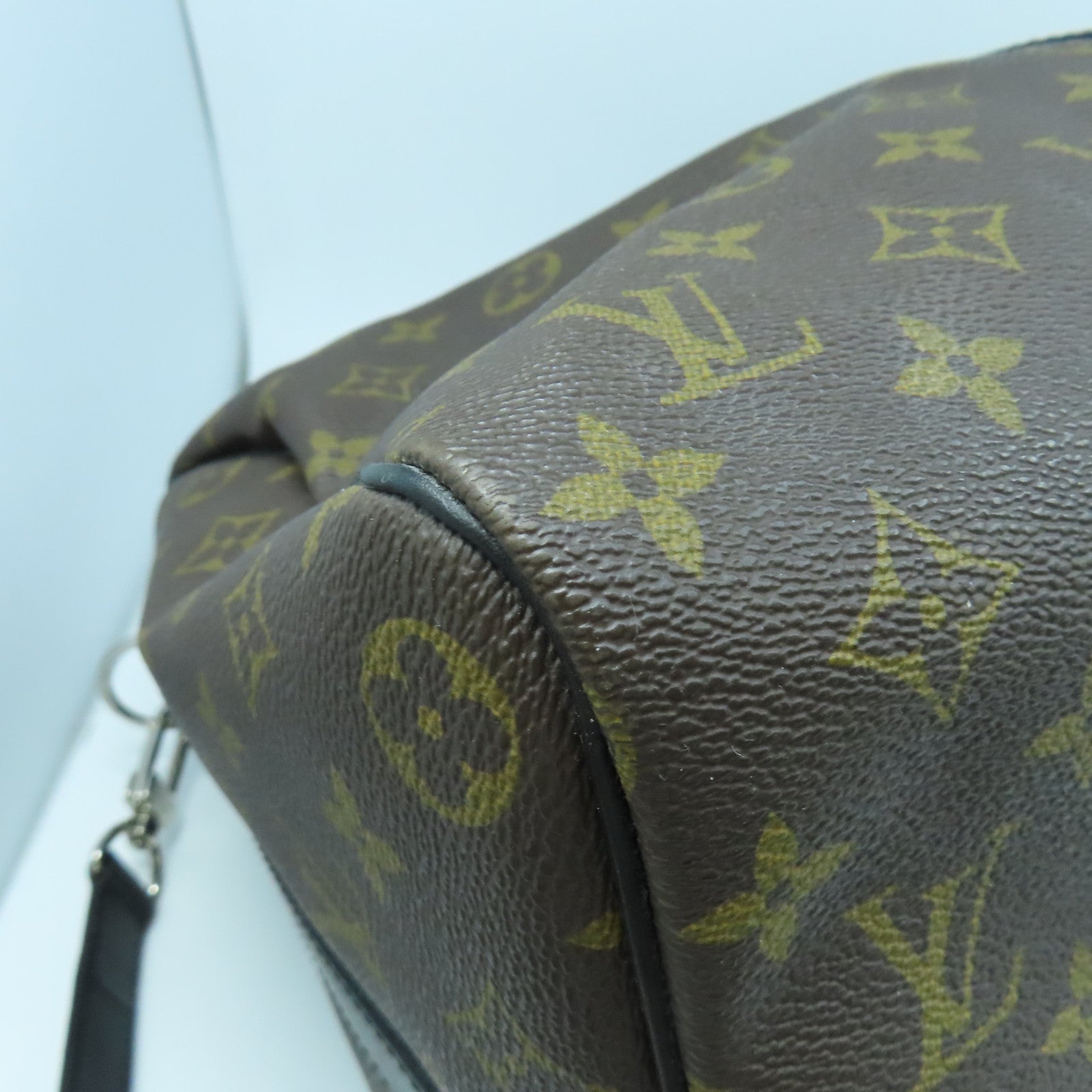 LOUIS VUITTON Monogram Macassar Keepall 45銀扣手挽肩背兩用袋黑色/啡色
