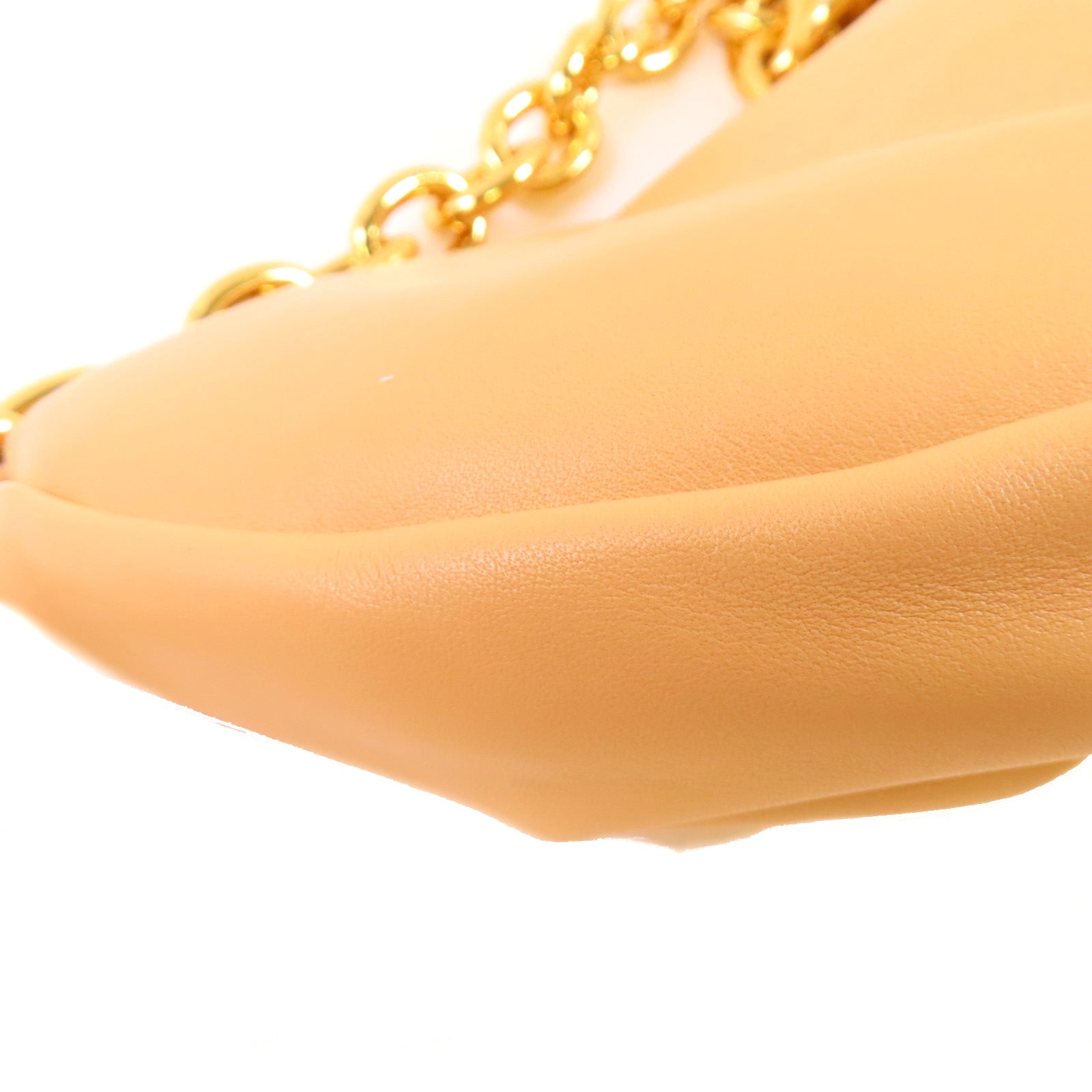 BOTTEGA VENETA 牛皮皮革The Belt Chaon Pouch Waist Bag金扣鏈帶腰包杏色