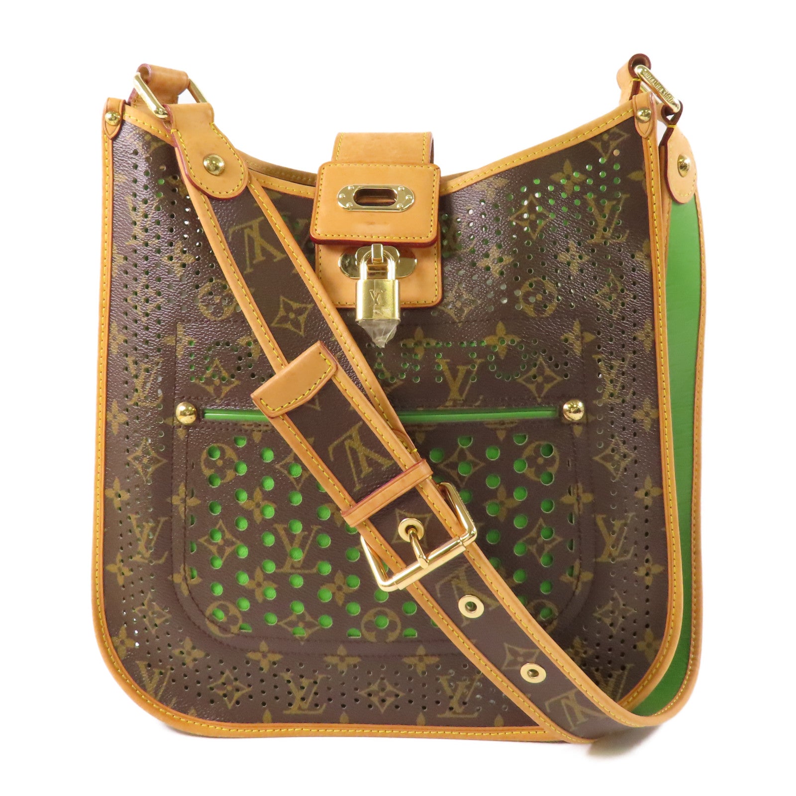LOUIS VUITTON Monogram Perfo Musette金扣肩背袋